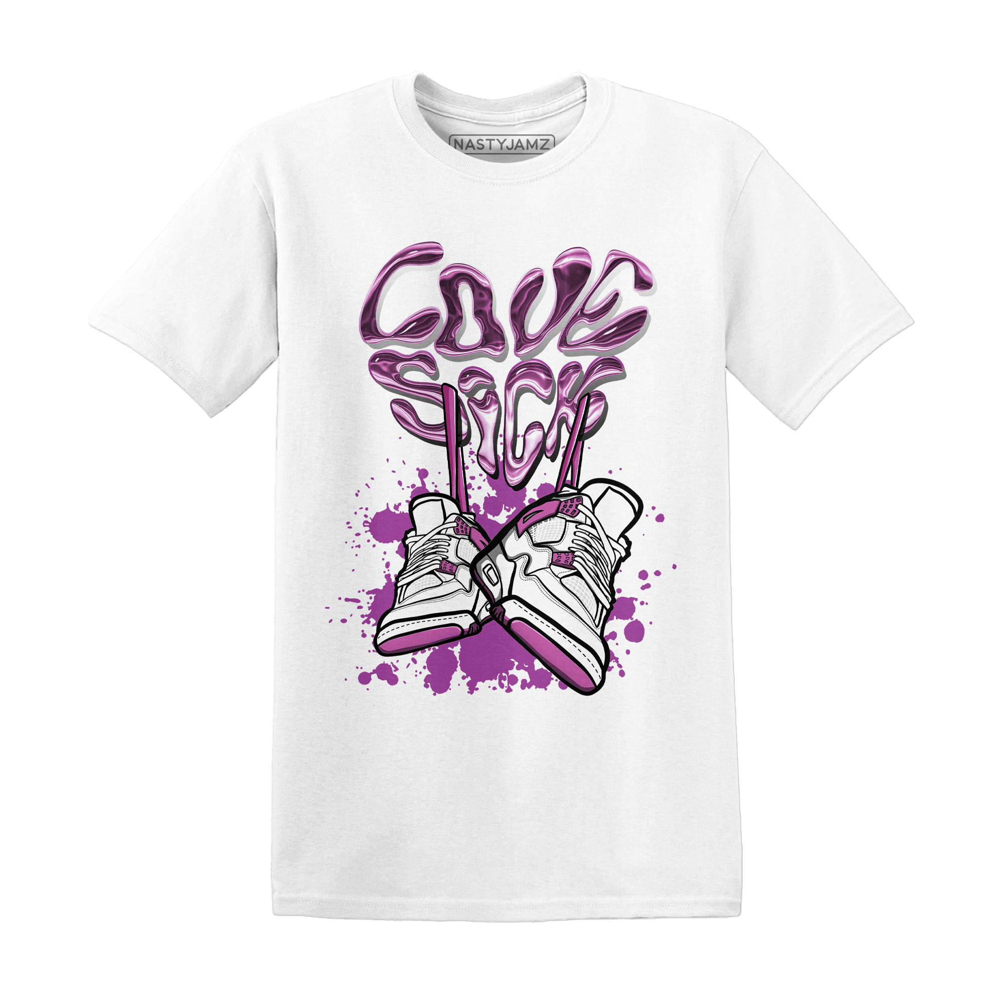 GS Hyper Violet 4s T Shirt Match Sneaker Love Sick - NastyJamz