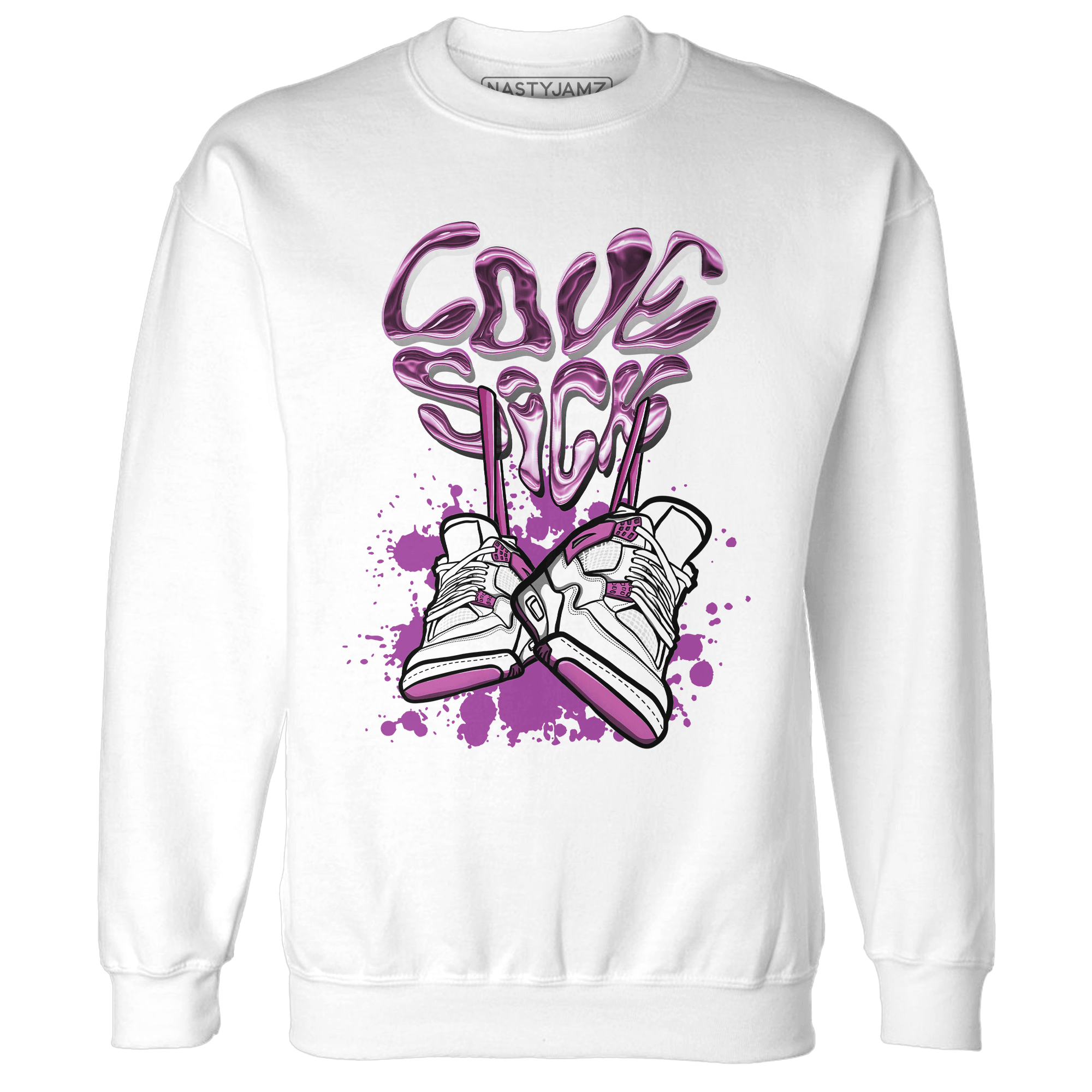 GS Hyper Violet 4s Sweatshirt Match Sneaker Love Sick - NastyJamz