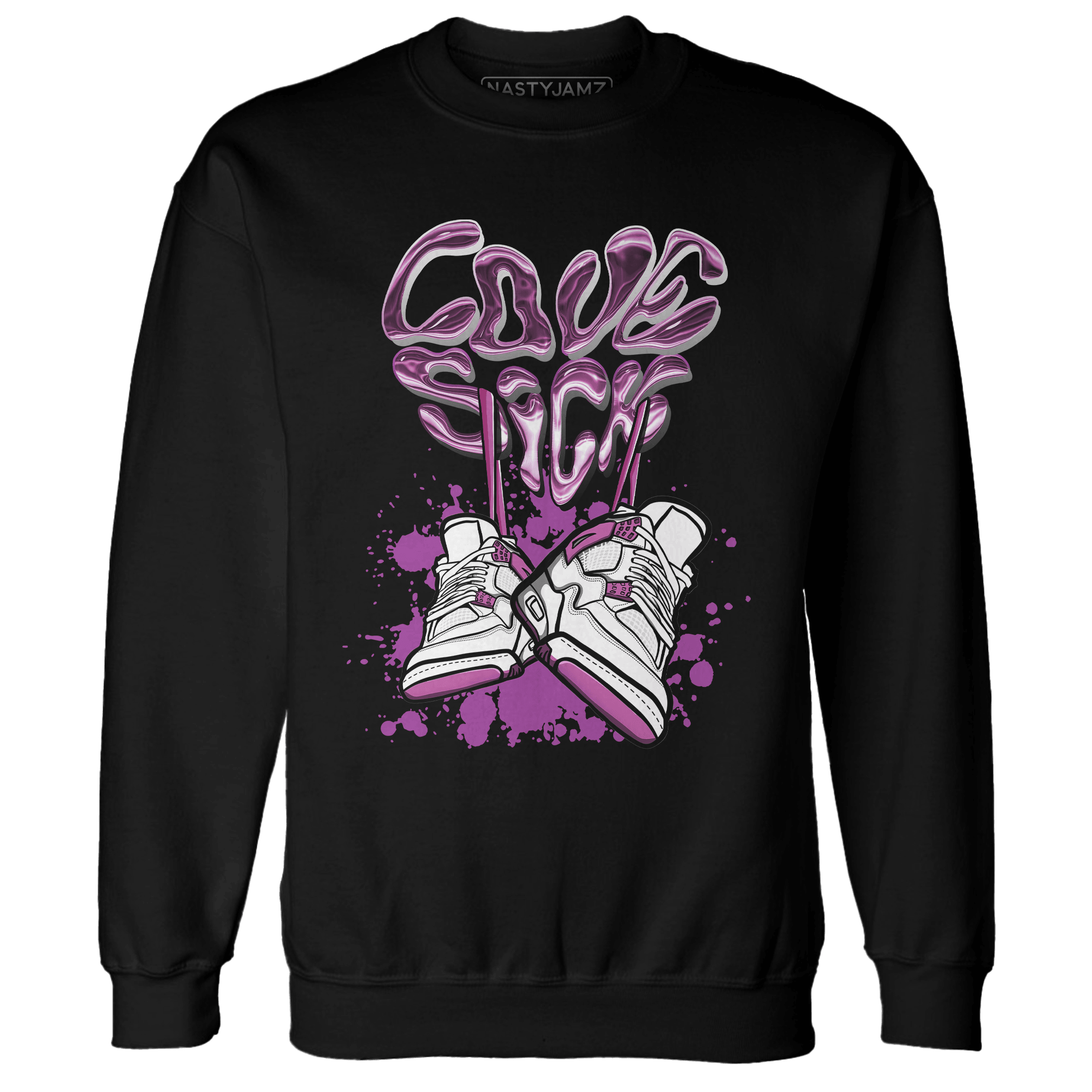 GS Hyper Violet 4s Sweatshirt Match Sneaker Love Sick - NastyJamz