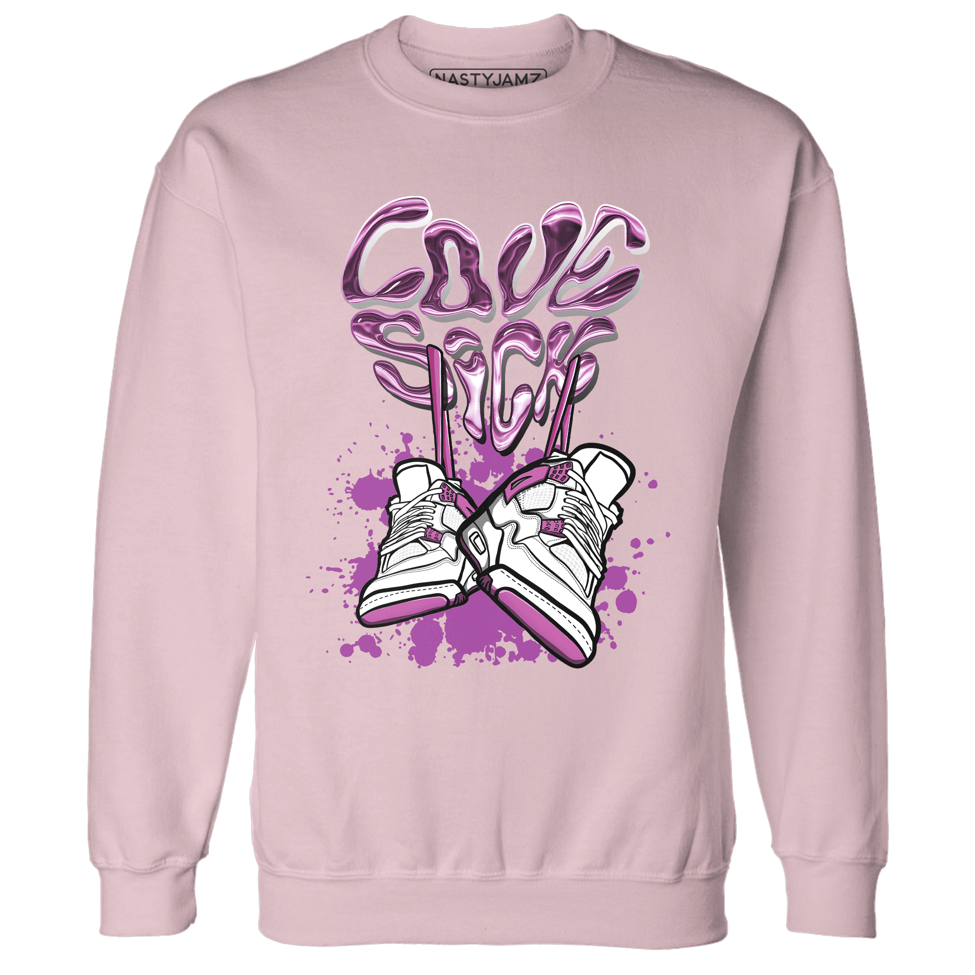 GS Hyper Violet 4s Sweatshirt Match Sneaker Love Sick - NastyJamz