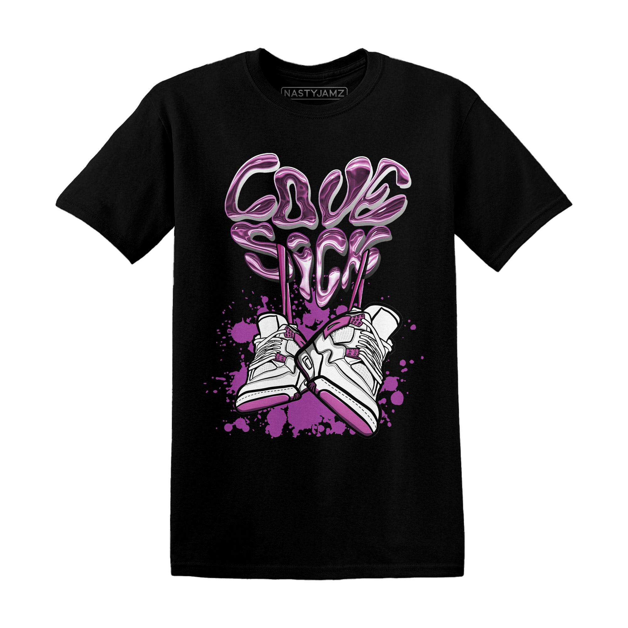 GS Hyper Violet 4s T Shirt Match Sneaker Love Sick - NastyJamz