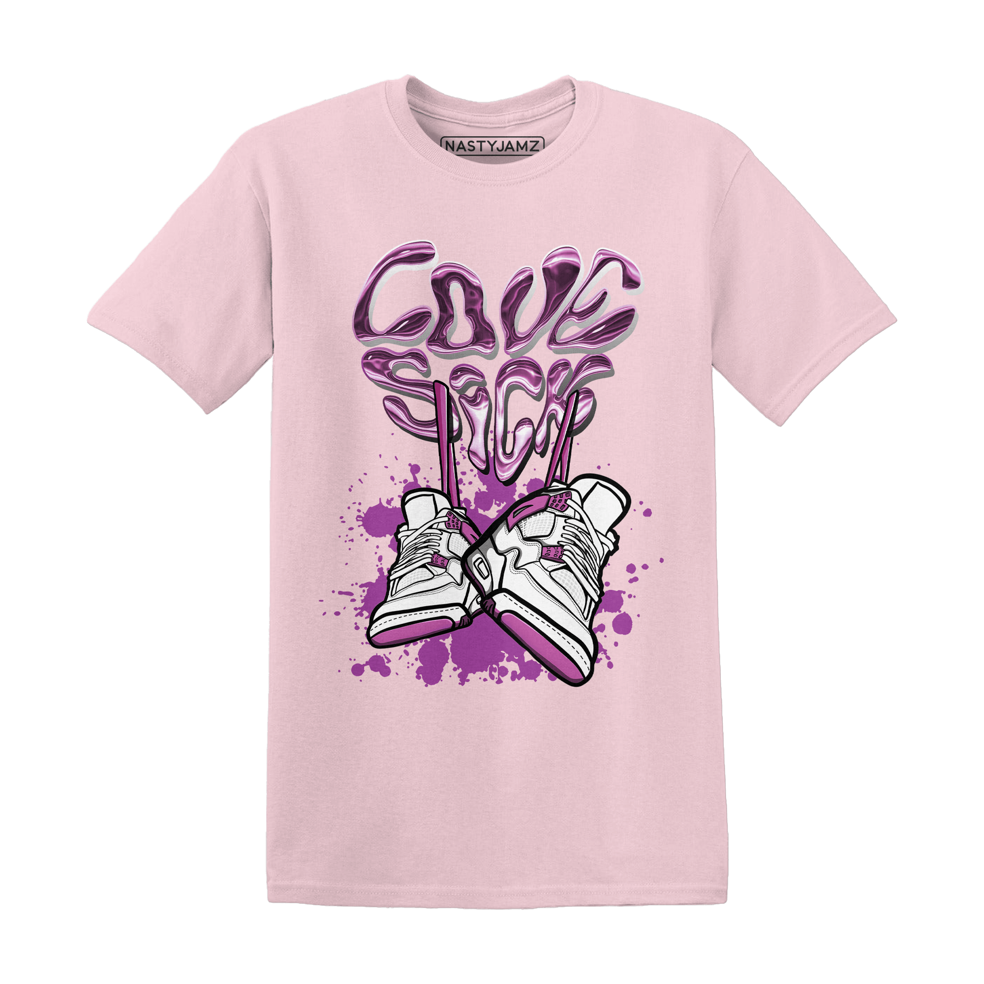 GS Hyper Violet 4s T Shirt Match Sneaker Love Sick - NastyJamz