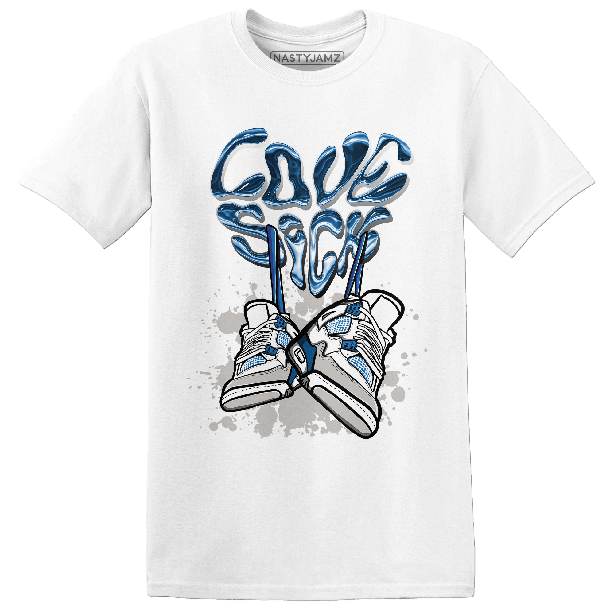 Industrial Blue 4s T Shirt Match Sneaker Love Sick - NastyJamz