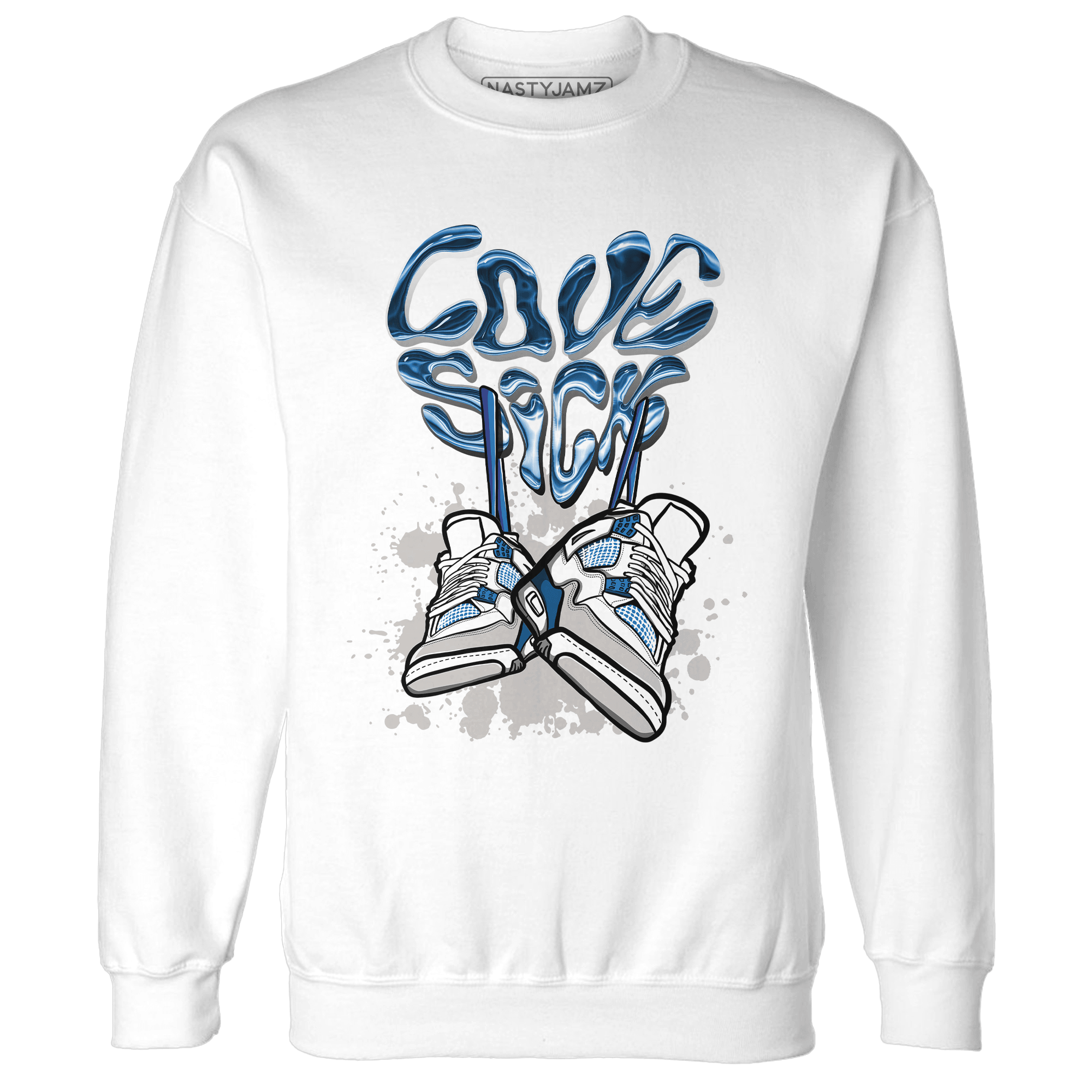 Industrial Blue 4s Sweatshirt Match Sneaker Love Sick - NastyJamz