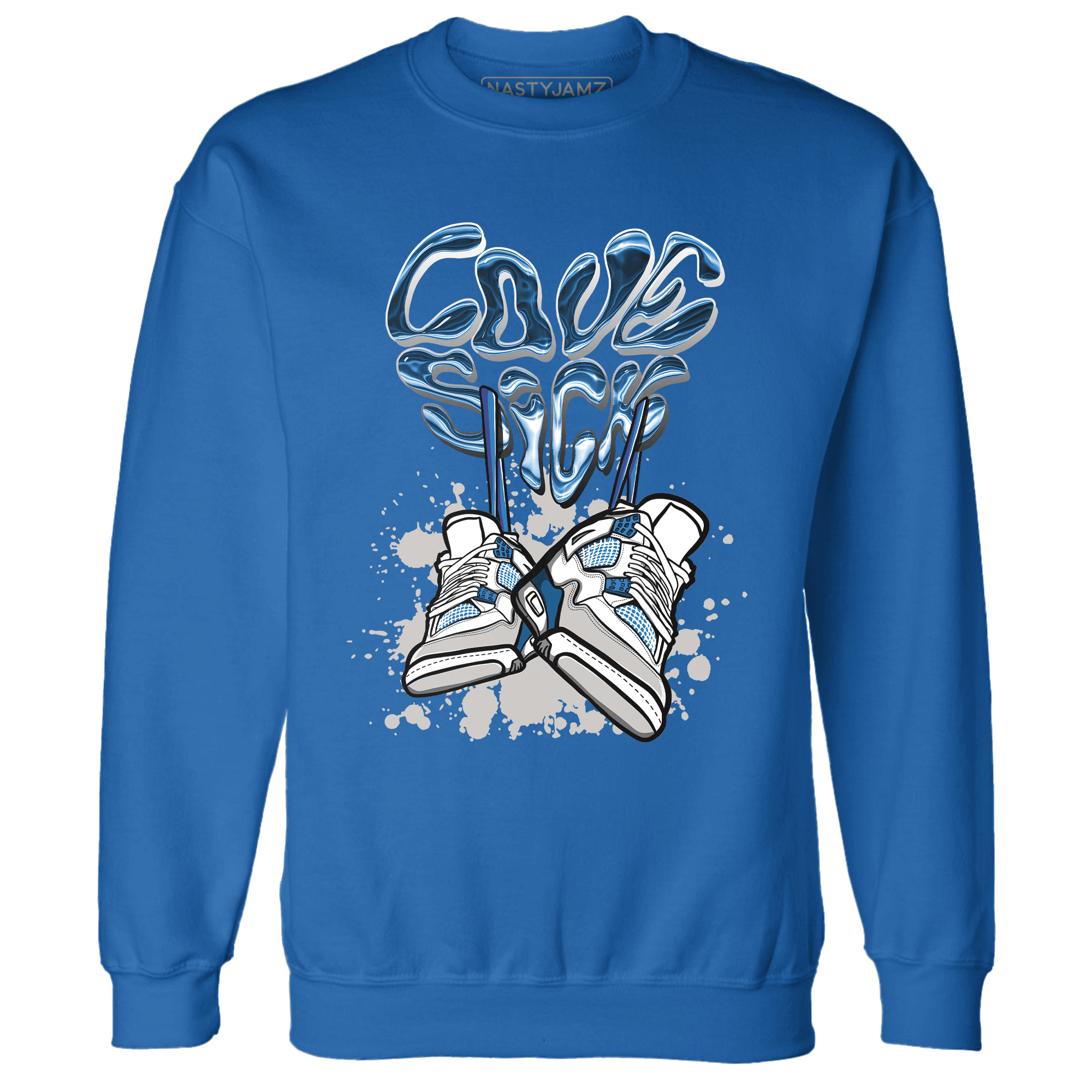 Industrial Blue 4s Sweatshirt Match Sneaker Love Sick - NastyJamz