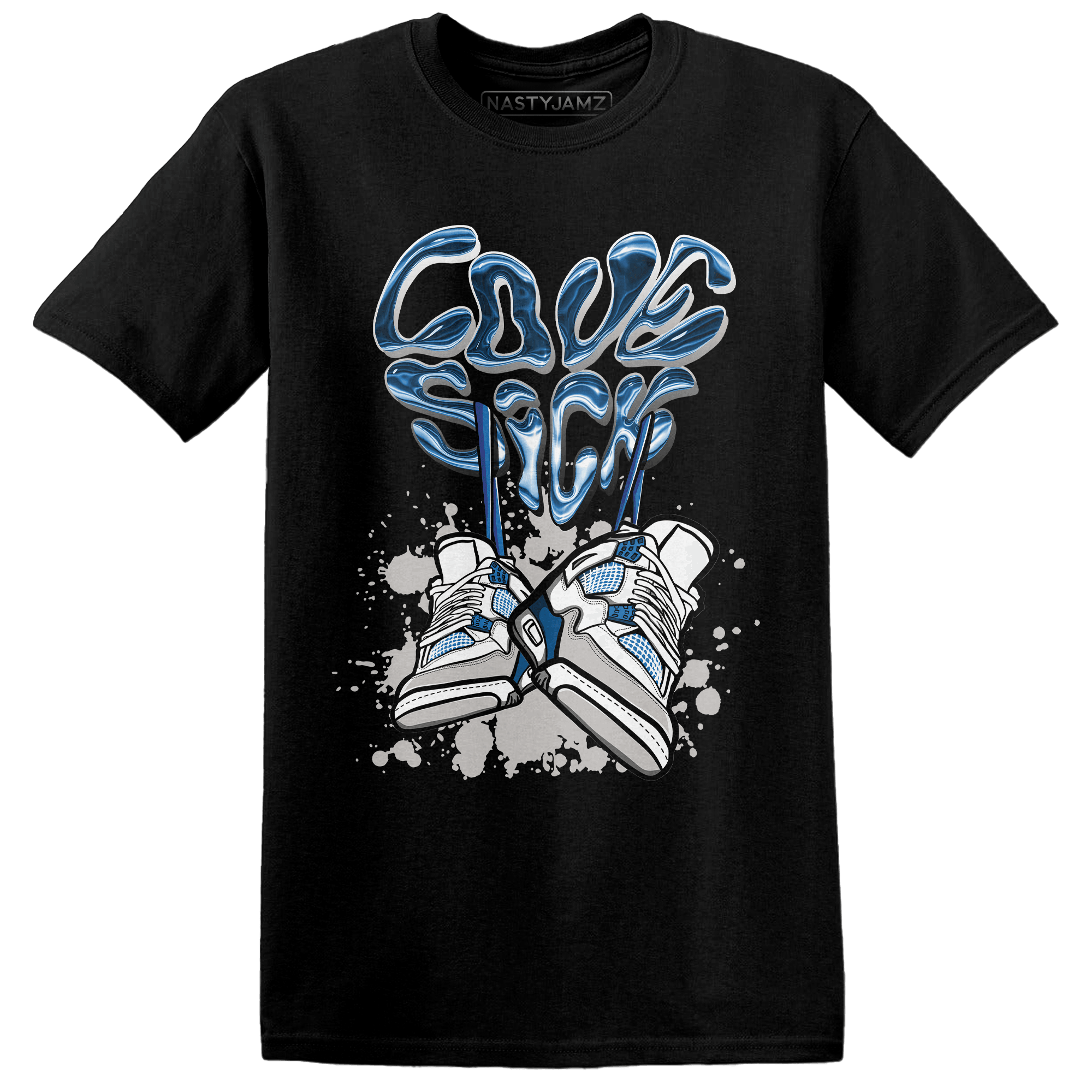 Industrial Blue 4s T Shirt Match Sneaker Love Sick - NastyJamz