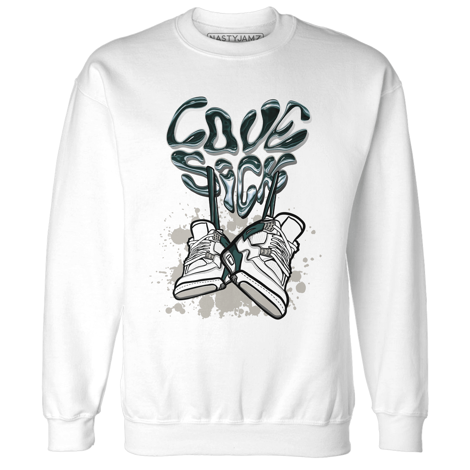 Oxidized Green 4s Sweatshirt Match Sneaker Love Sick - NastyJamz