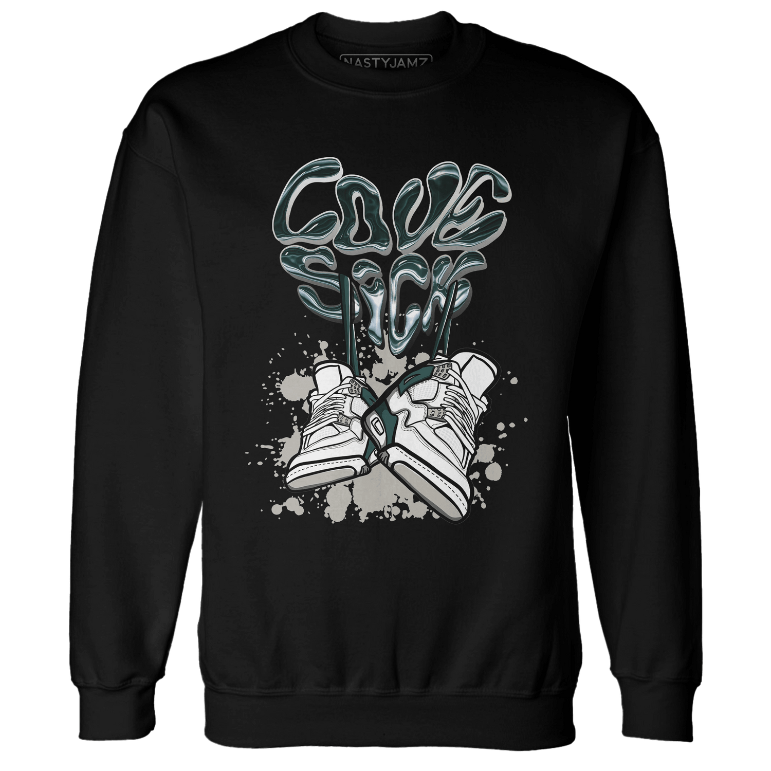 Oxidized Green 4s Sweatshirt Match Sneaker Love Sick - NastyJamz