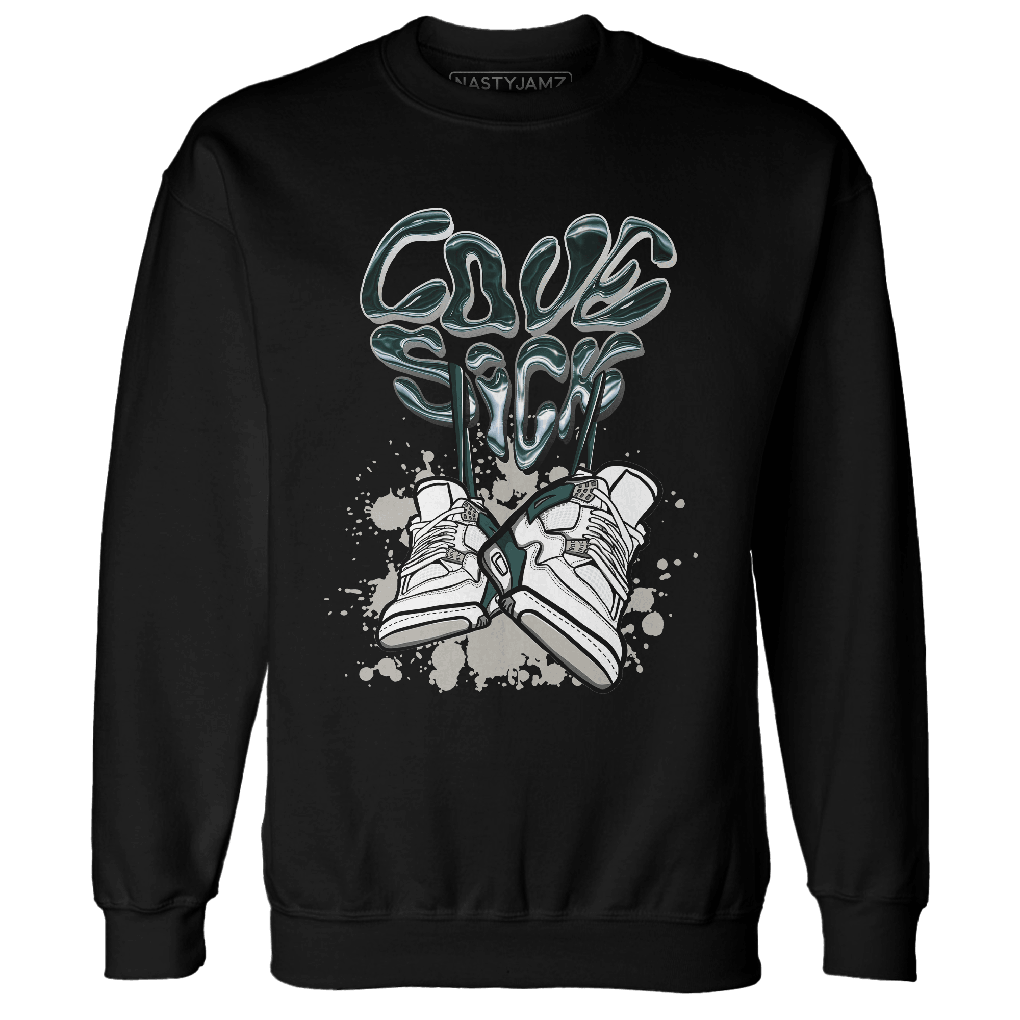 Oxidized Green 4s Sweatshirt Match Sneaker Love Sick - NastyJamz