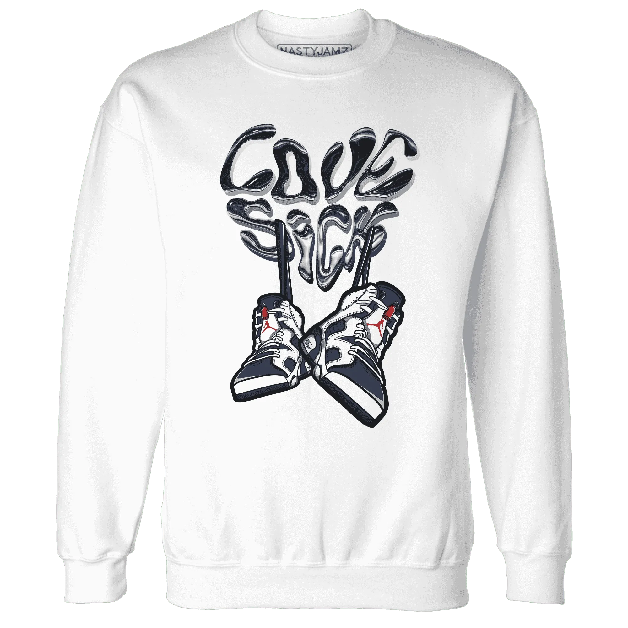 White-Navy-6s-Sweatshirt-Match-Sneaker-Love-Sick