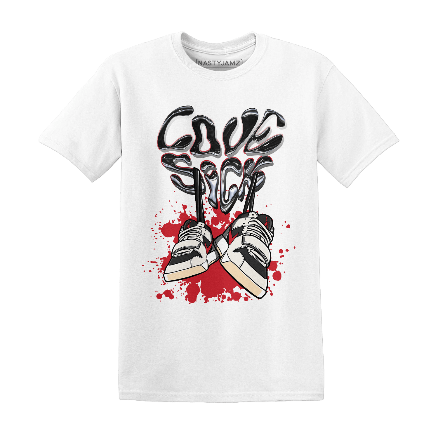 Jumman Jack University Red T Shirt Match Sneaker Love Sick - NastyJamz