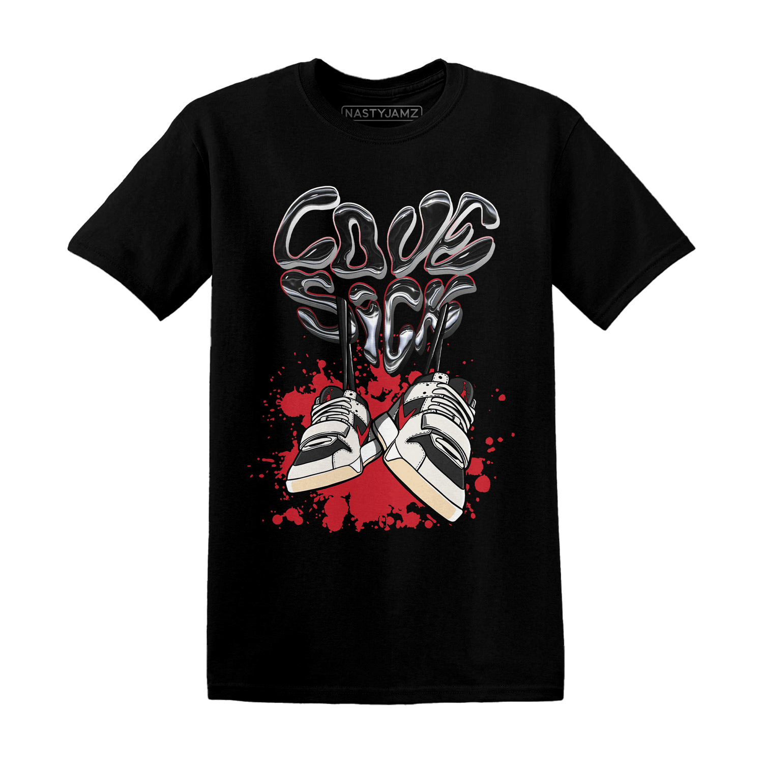 Jumman Jack University Red T Shirt Match Sneaker Love Sick - NastyJamz