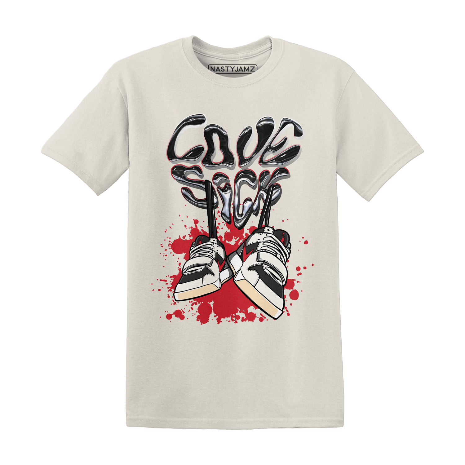 Jumman Jack University Red T Shirt Match Sneaker Love Sick - NastyJamz