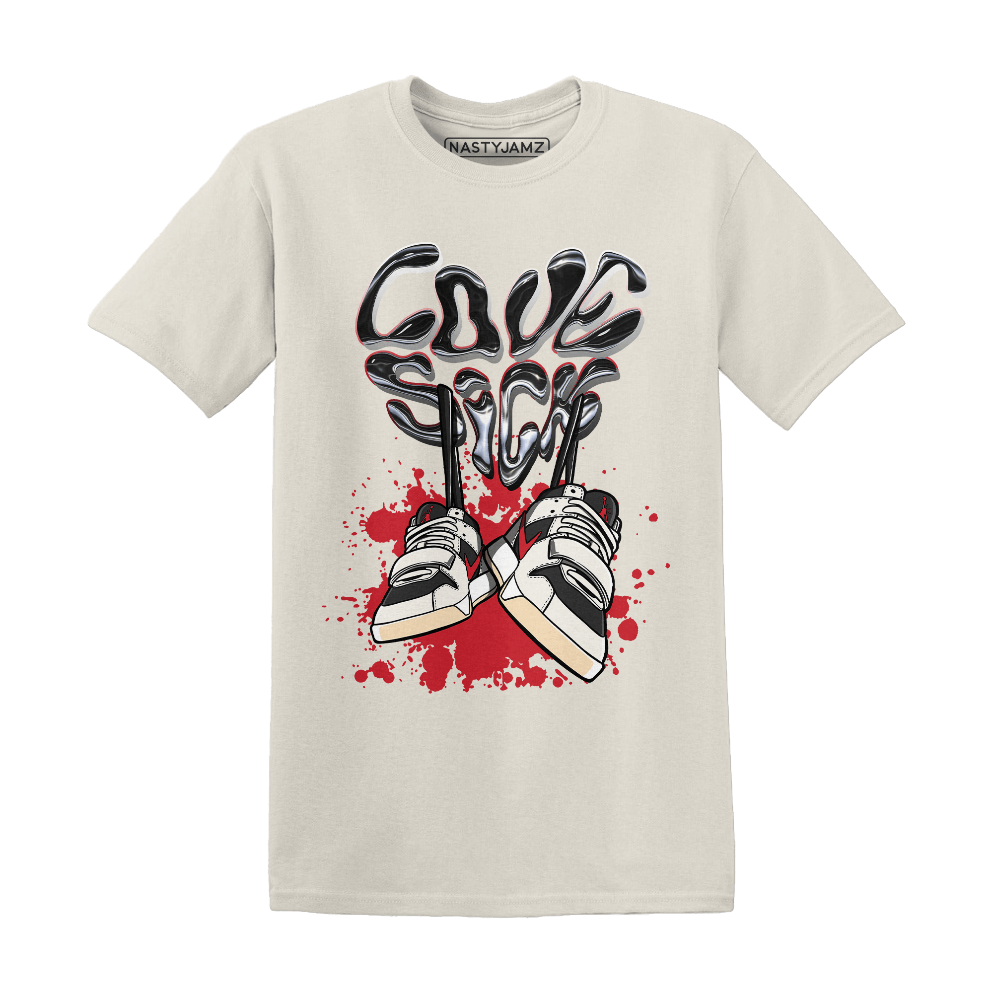 Jumman Jack University Red T Shirt Match Sneaker Love Sick - NastyJamz