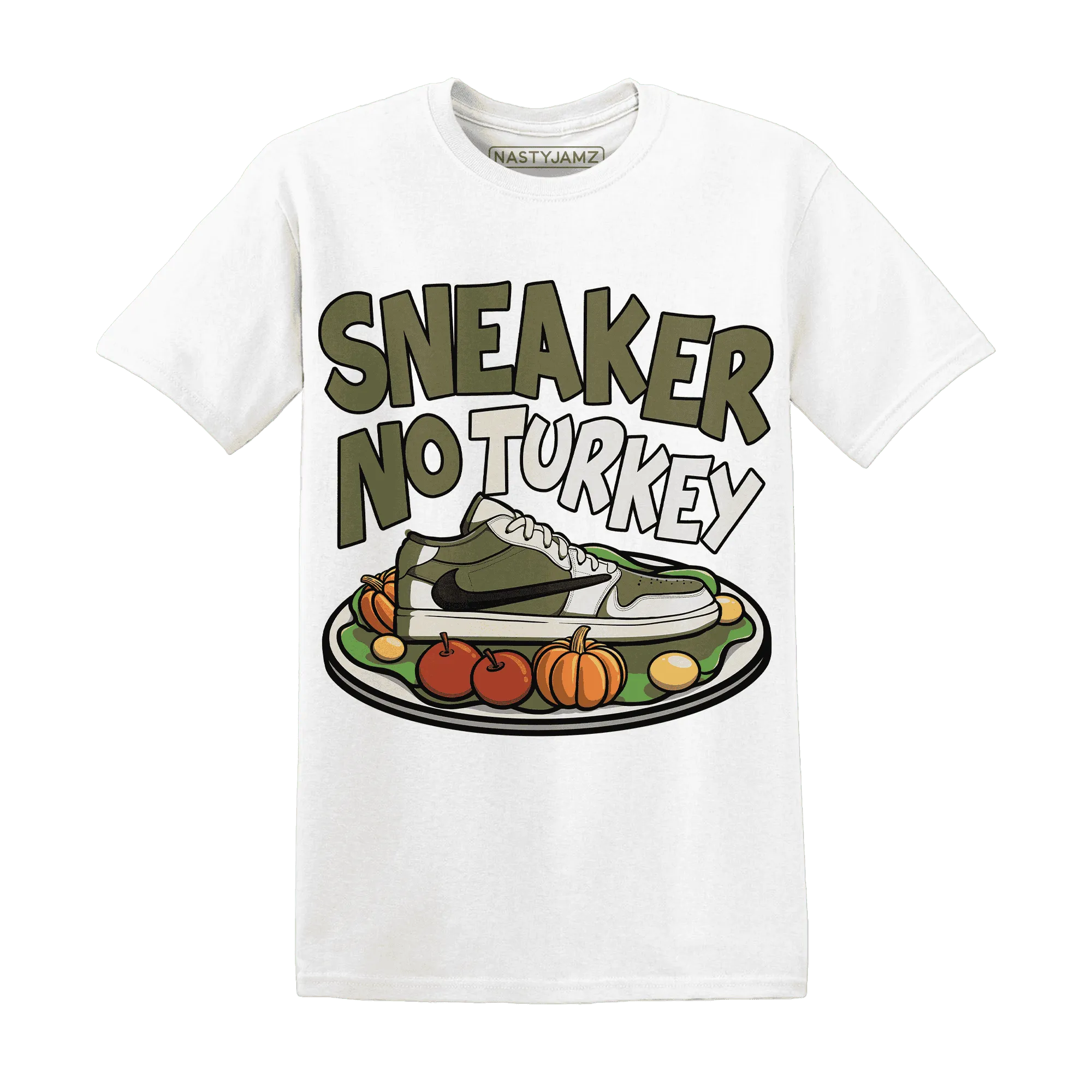 Medium-Olive-1s-NastyJamz-T-Shirt-Match-Sneaker-No-Turkey