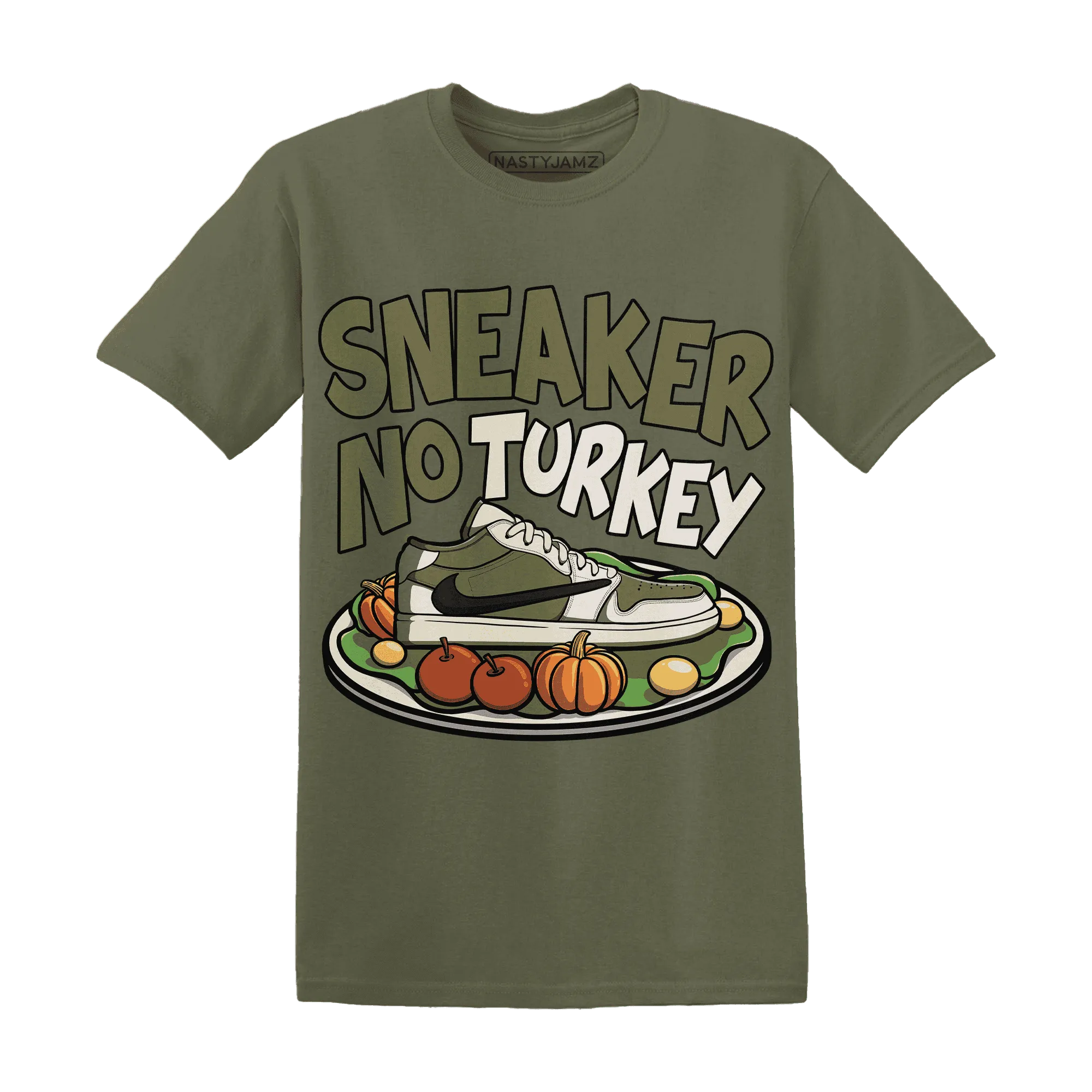 Medium-Olive-1s-NastyJamz-T-Shirt-Match-Sneaker-No-Turkey
