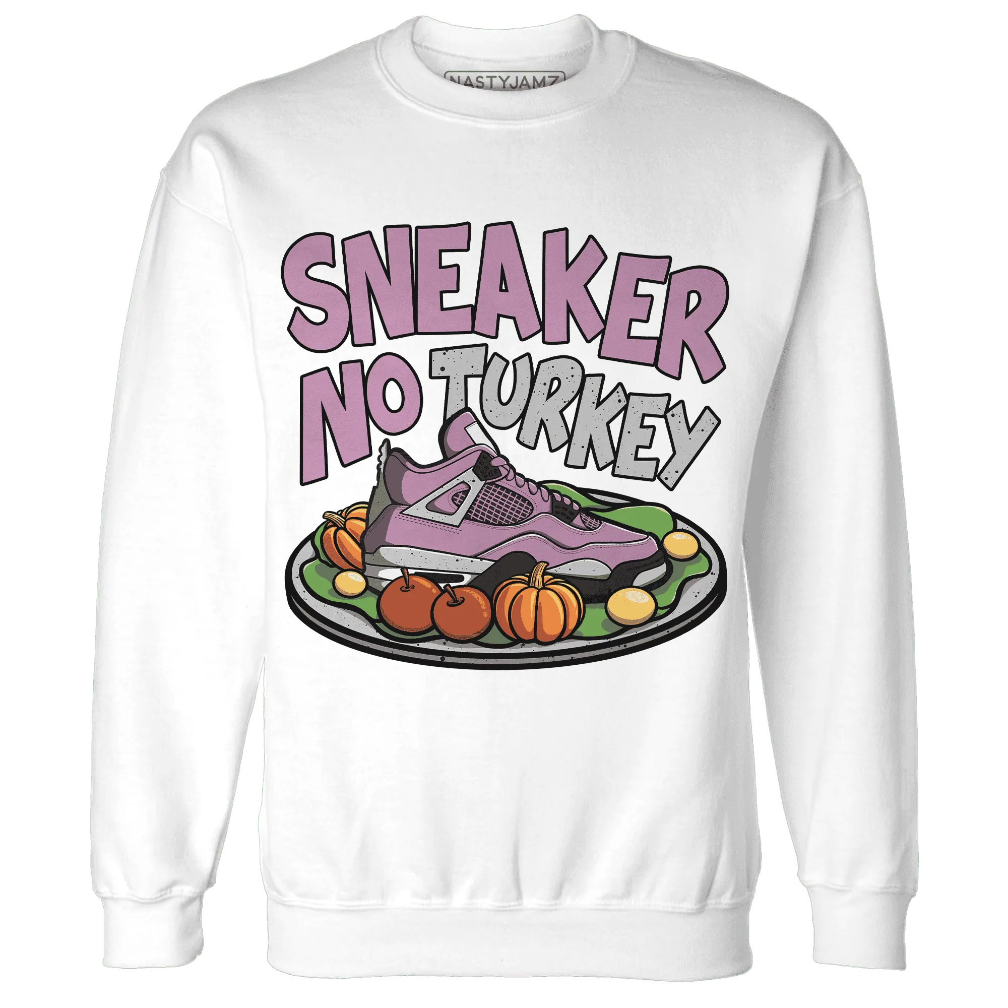 Orchid-Neutral-Grey-Black-White-4s-NastyJamz-Sweatshirt-Match-Sneaker-No-Turkey