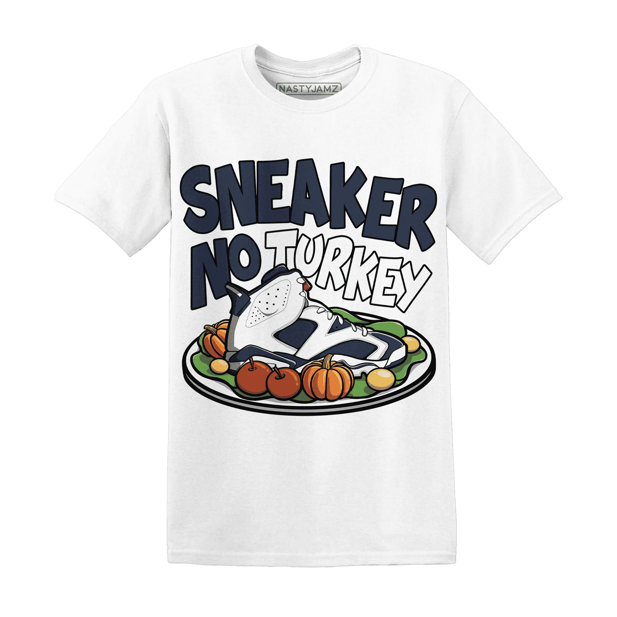 White-Navy-6s-NastyJamz-T-Shirt-Match-Sneaker-No-Turkey