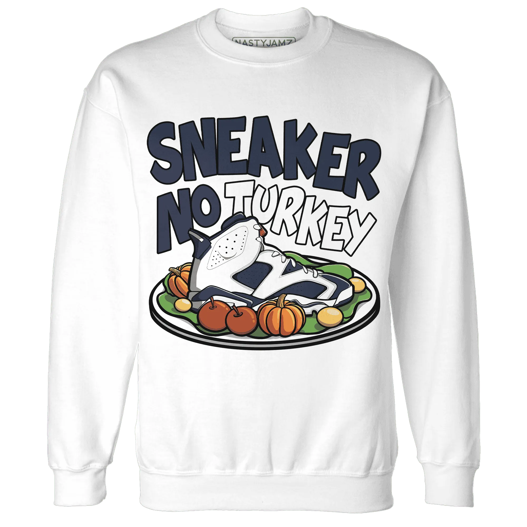 White-Navy-6s-NastyJamz-Sweatshirt-Match-Sneaker-No-Turkey