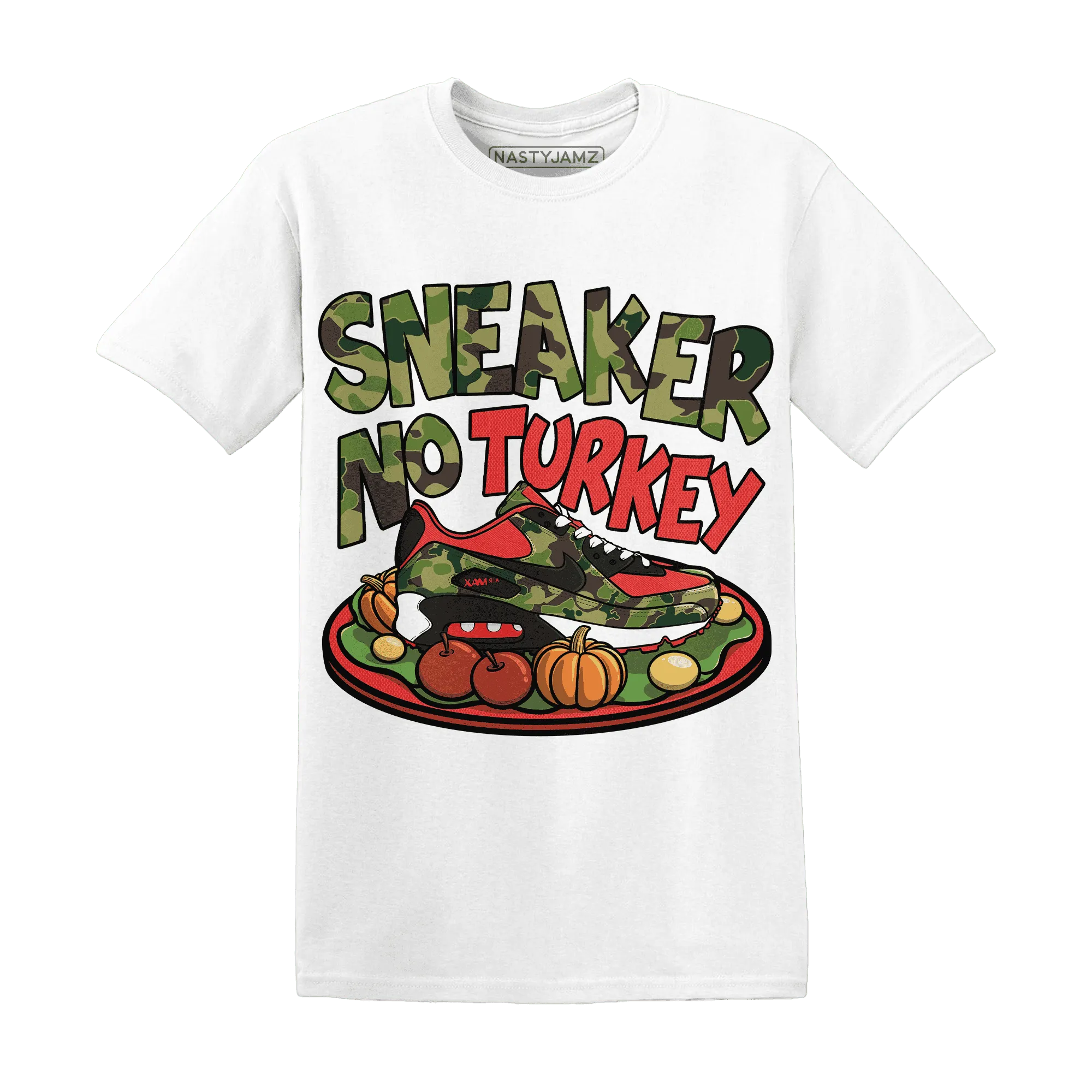 AM-90-Dark-Sage-Solar-Red-NastyJamz-T-Shirt-Match-Sneaker-No-Turkey