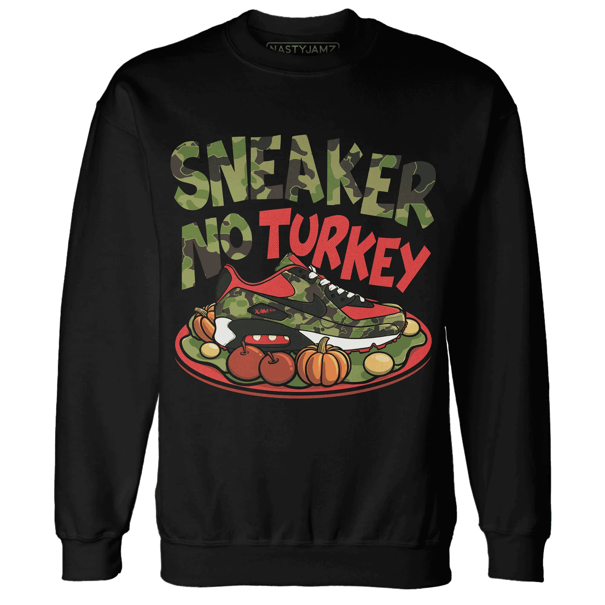 AM-90-Dark-Sage-Solar-Red-NastyJamz-Sweatshirt-Match-Sneaker-No-Turkey