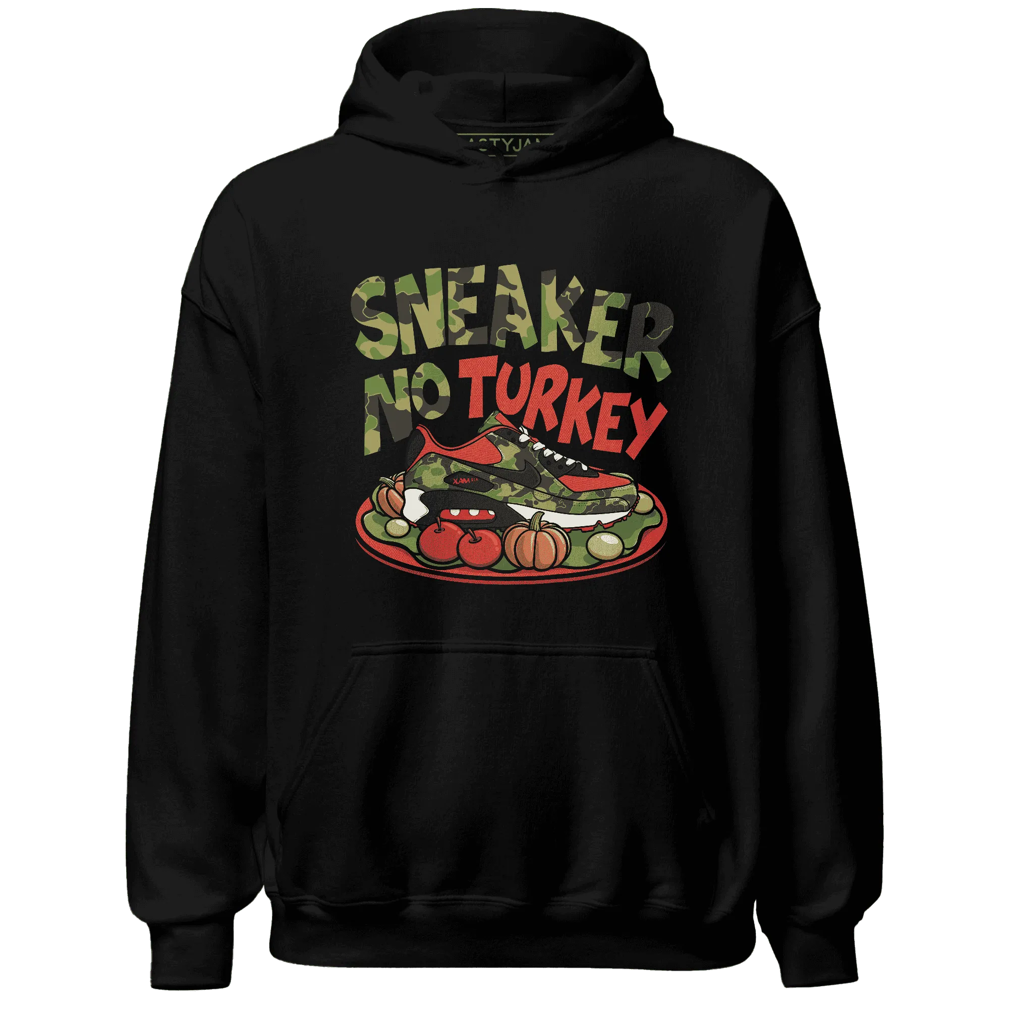 AM-90-Dark-Sage-Solar-Red-NastyJamz-Hoodie-Match-Sneaker-No-Turkey