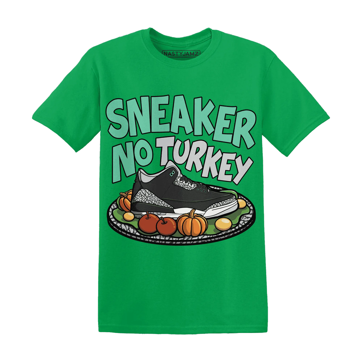 Green-Glow-3s-NastyJamz-T-Shirt-Match-Sneaker-No-Turkey