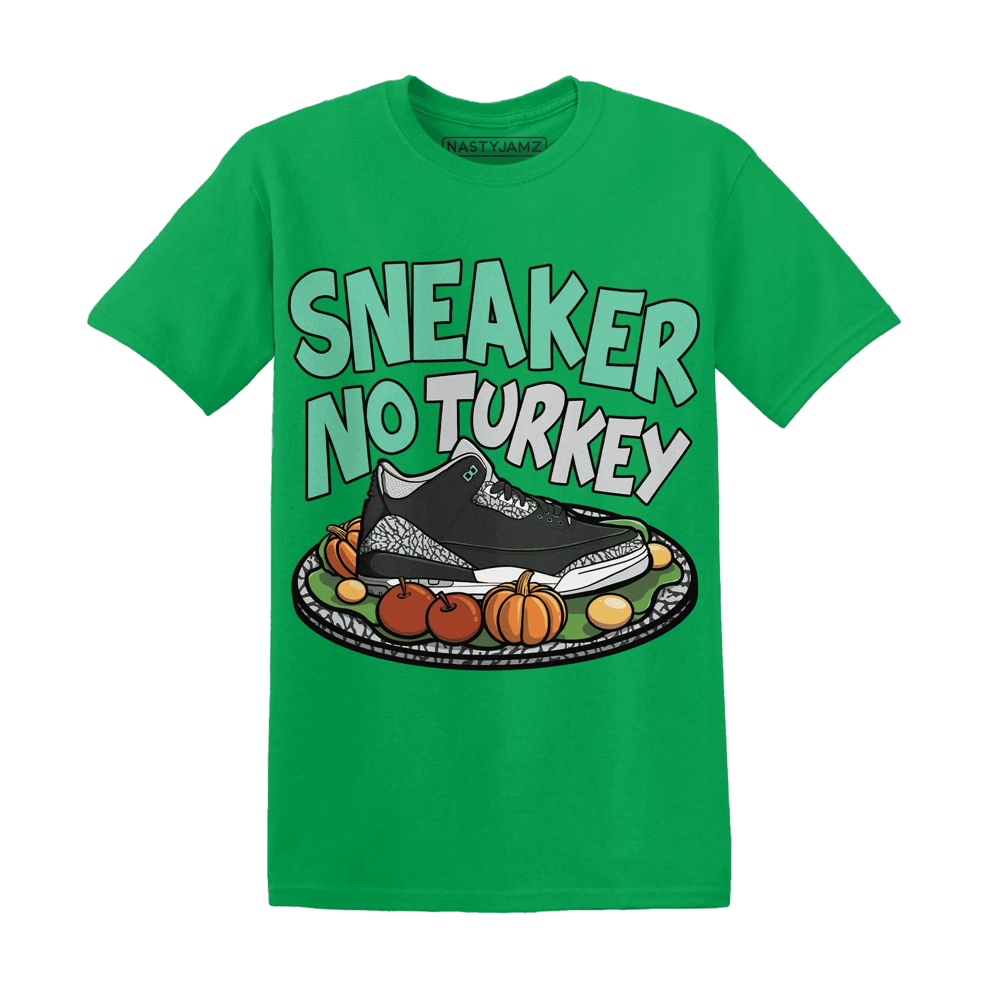 Green-Glow-3s-NastyJamz-T-Shirt-Match-Sneaker-No-Turkey