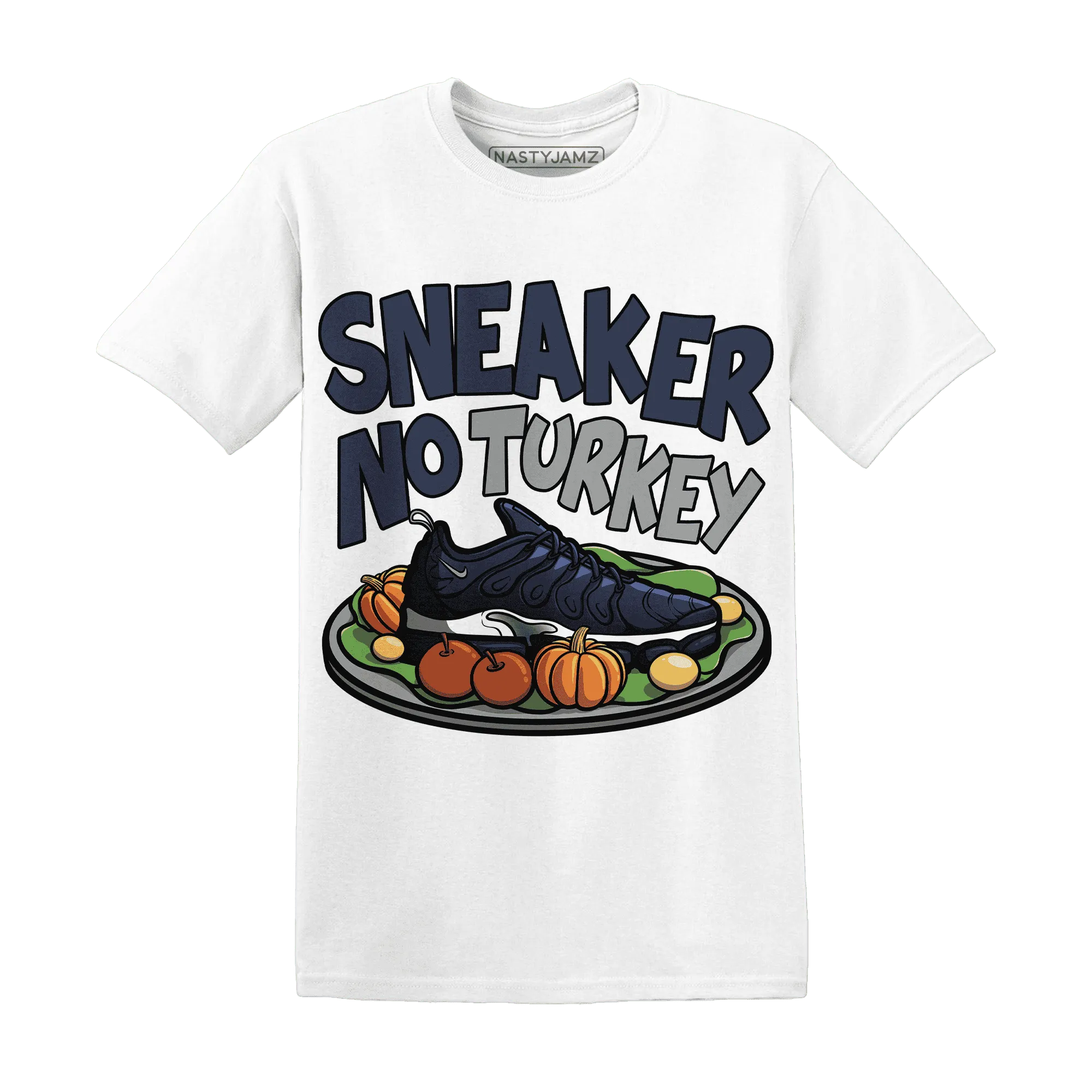 VaporMax-Plus-Midnight-Navy-White-Metallic-Silver-NastyJamz-T-Shirt-Match-Sneaker-No-Turkey