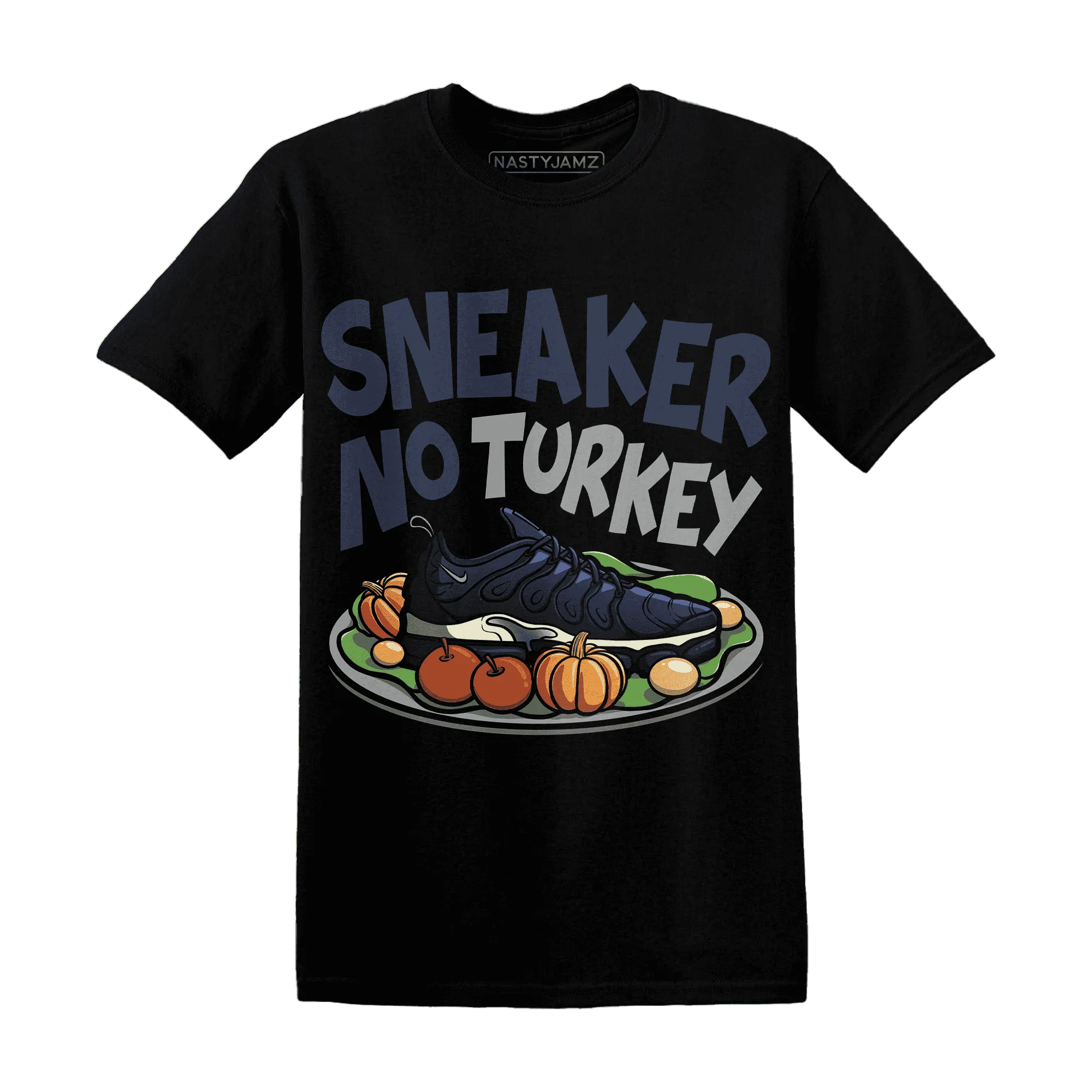 VaporMax-Plus-Midnight-Navy-White-Metallic-Silver-NastyJamz-T-Shirt-Match-Sneaker-No-Turkey