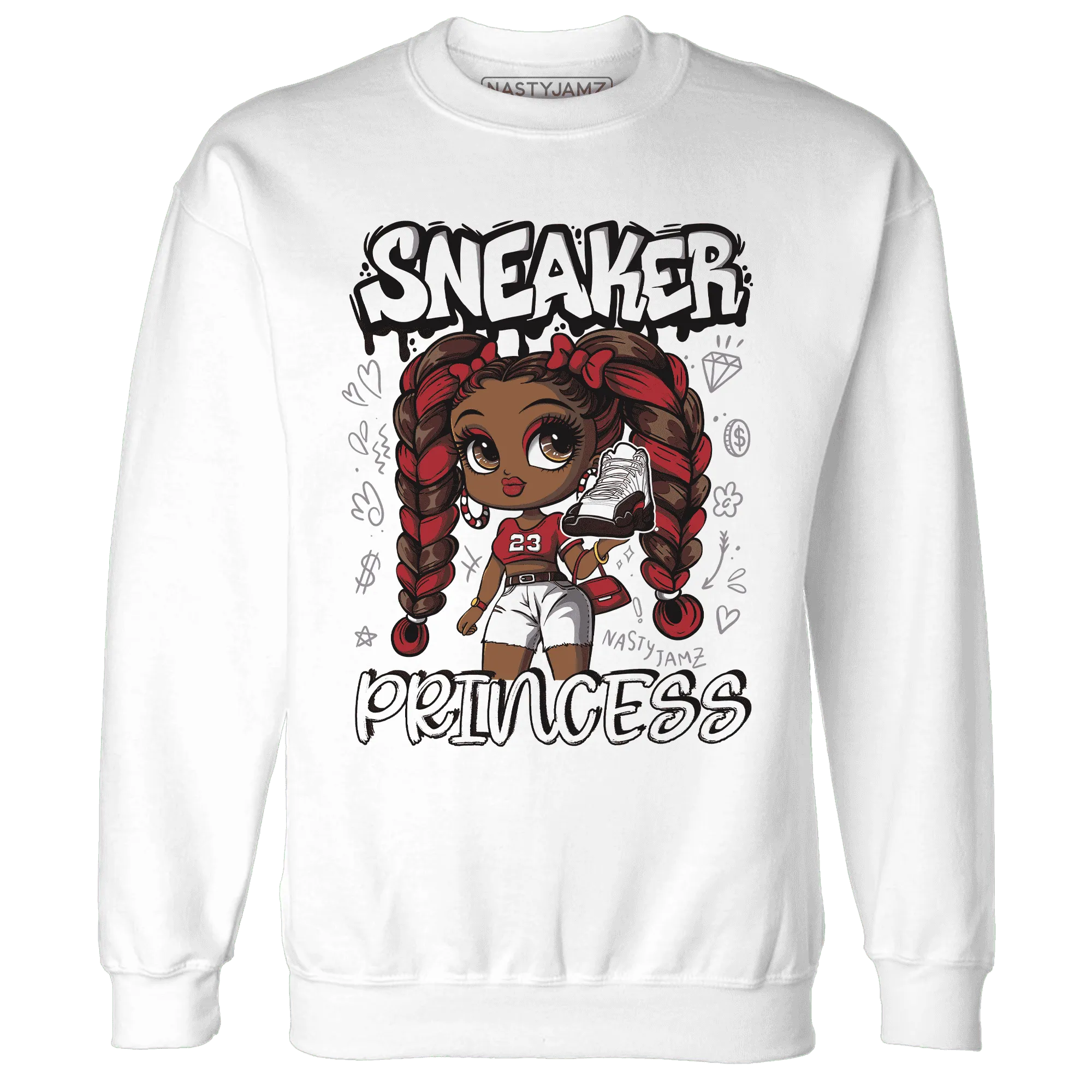 Retro-Red-Taxi-12s-Sweatshirt-Match-Sneaker-Princess