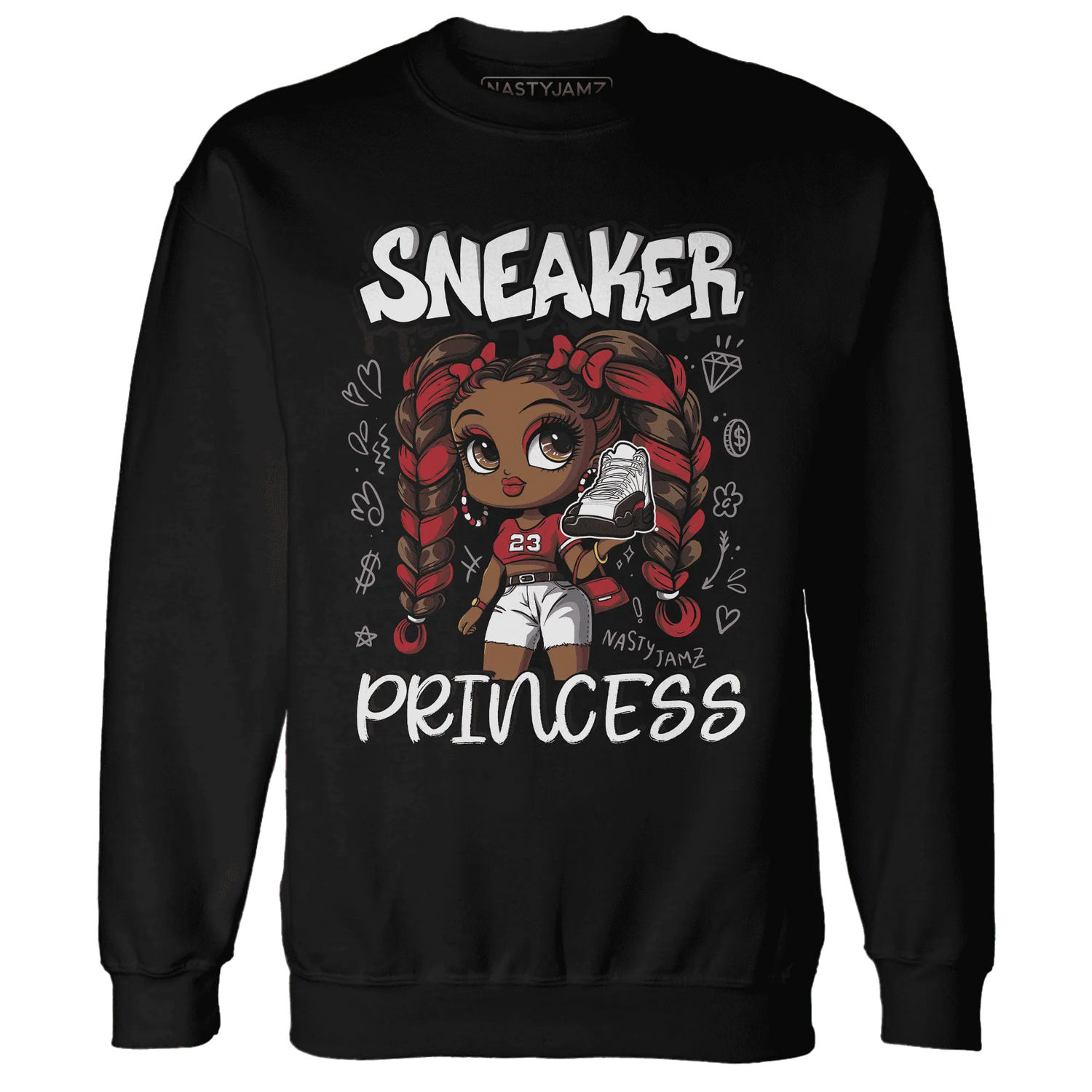Retro-Red-Taxi-12s-Sweatshirt-Match-Sneaker-Princess