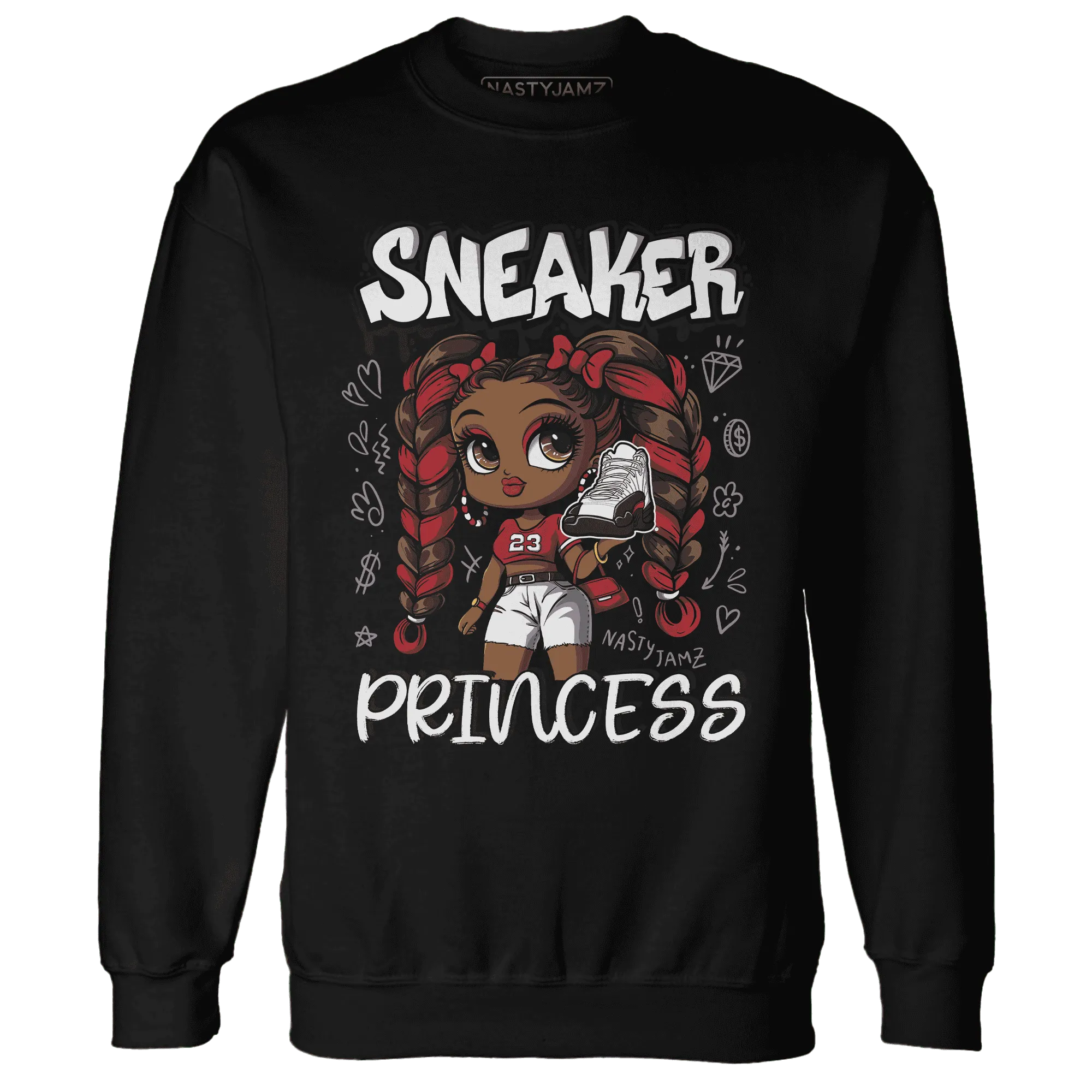 Retro-Red-Taxi-12s-Sweatshirt-Match-Sneaker-Princess