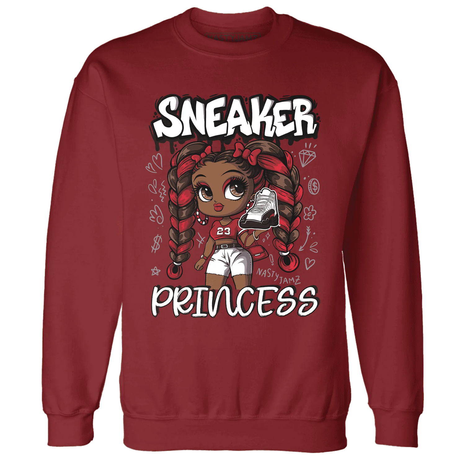 Retro-Red-Taxi-12s-Sweatshirt-Match-Sneaker-Princess