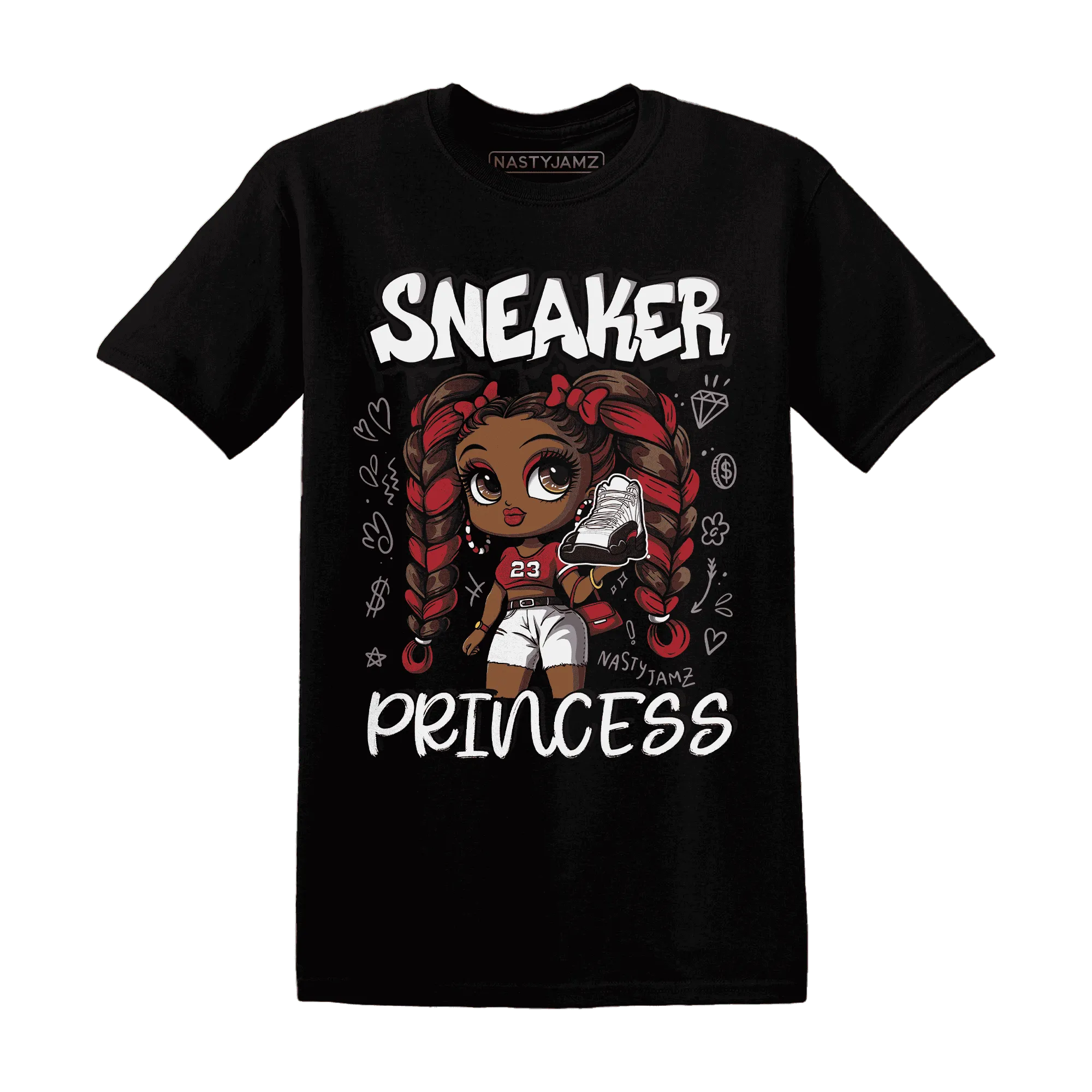 Retro-Red-Taxi-12s-T-Shirt-Match-Sneaker-Princess