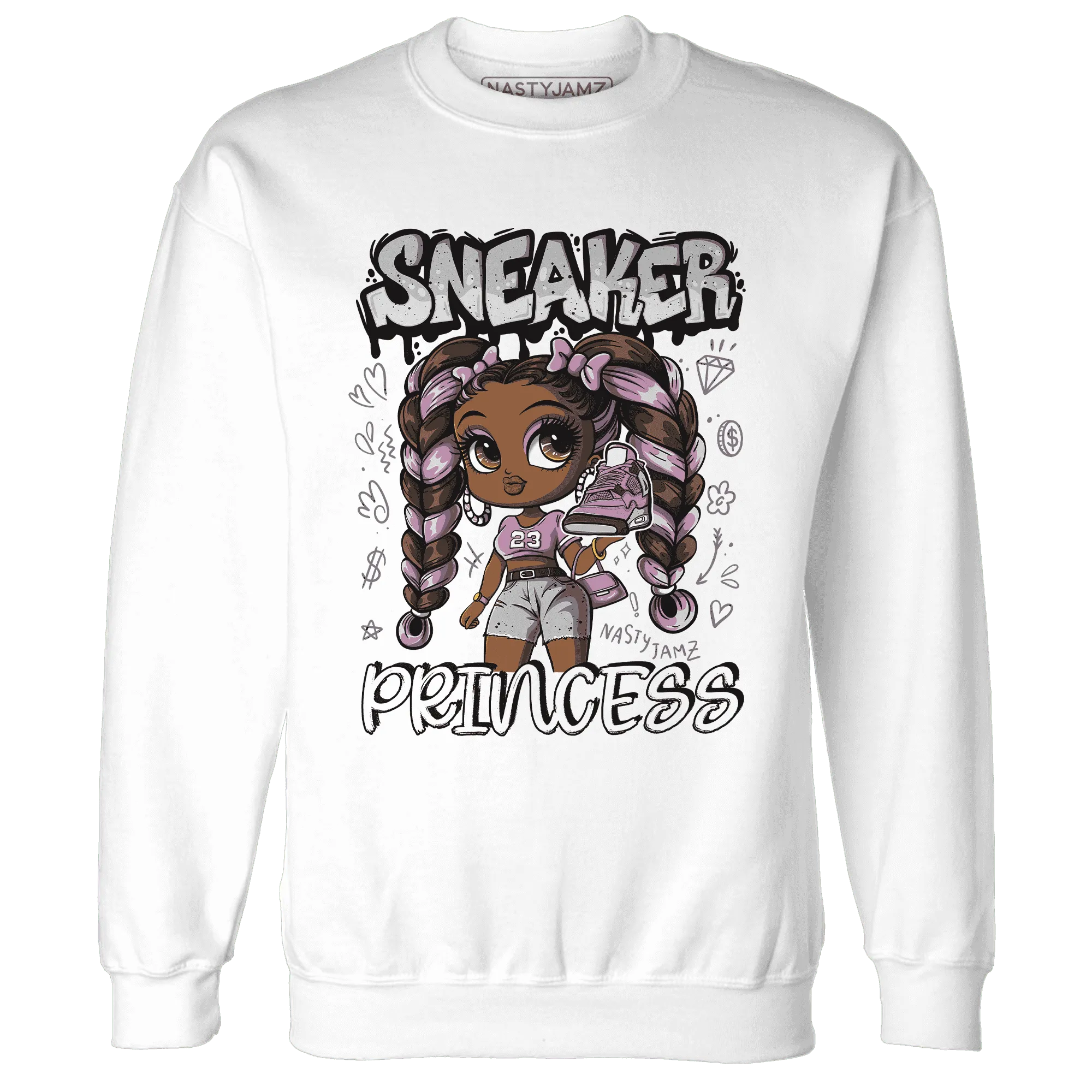 Orchid-Neutral-Grey-Black-White-4s-NastyJamz-Sweatshirt-Match-Sneaker-Princess