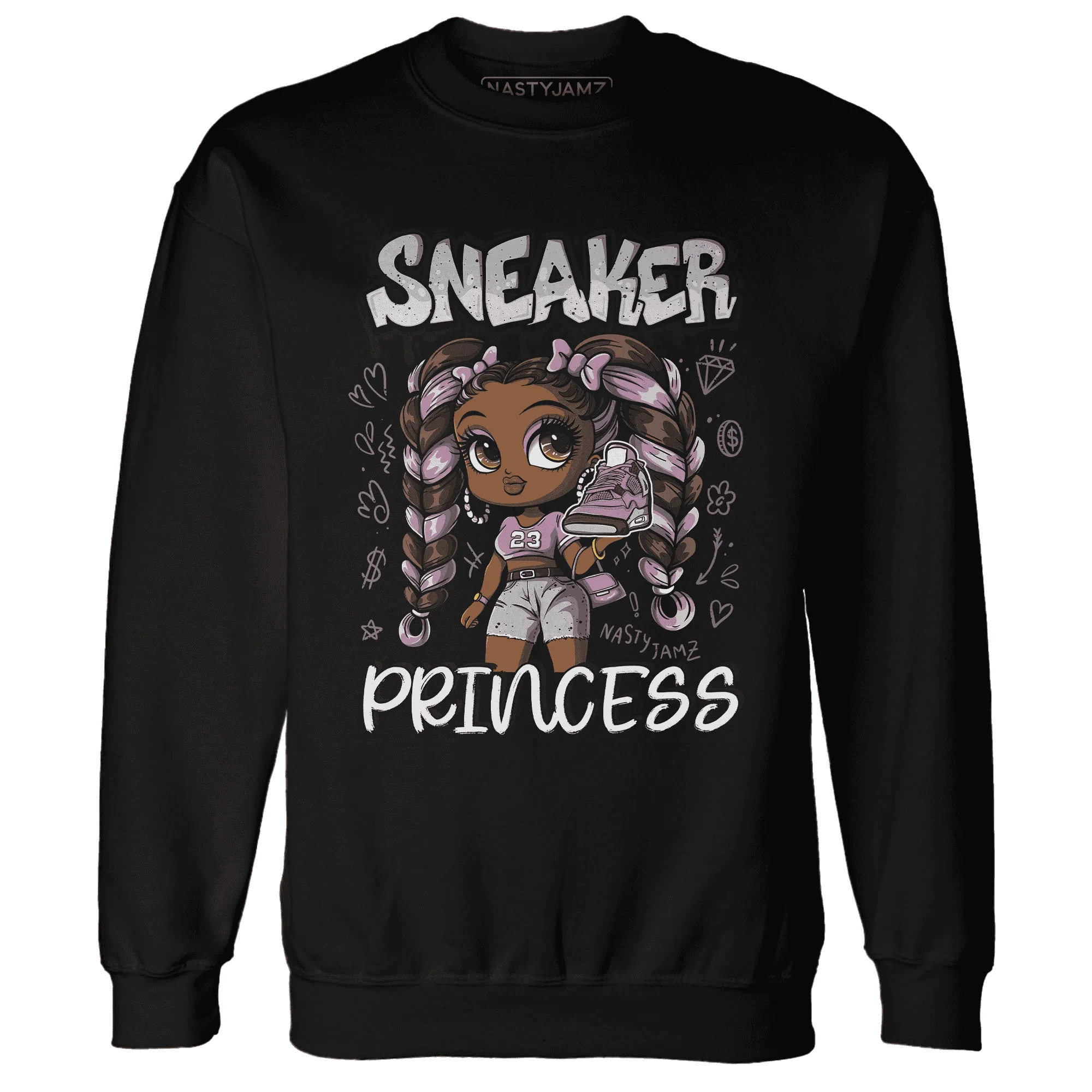 Orchid-Neutral-Grey-Black-White-4s-NastyJamz-Sweatshirt-Match-Sneaker-Princess