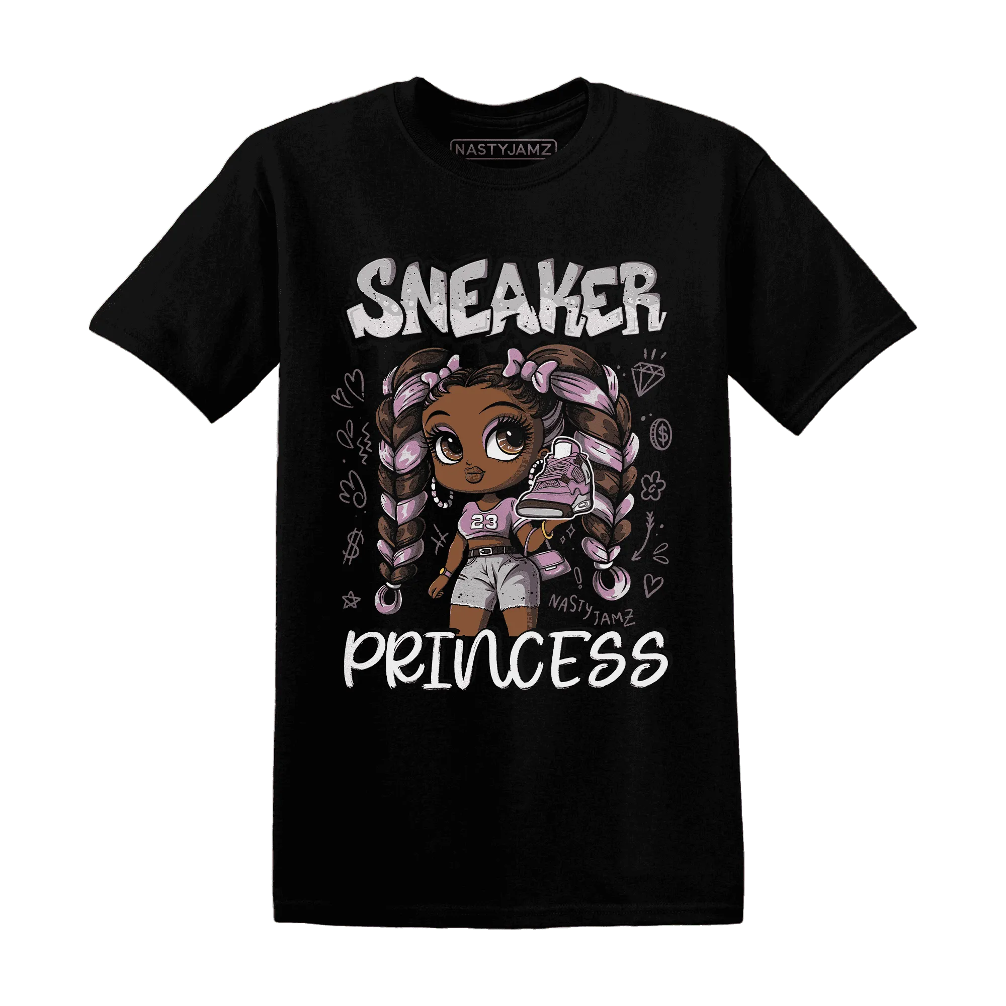 Orchid-Neutral-Grey-Black-White-4s-NastyJamz-T-Shirt-Match-Sneaker-Princess