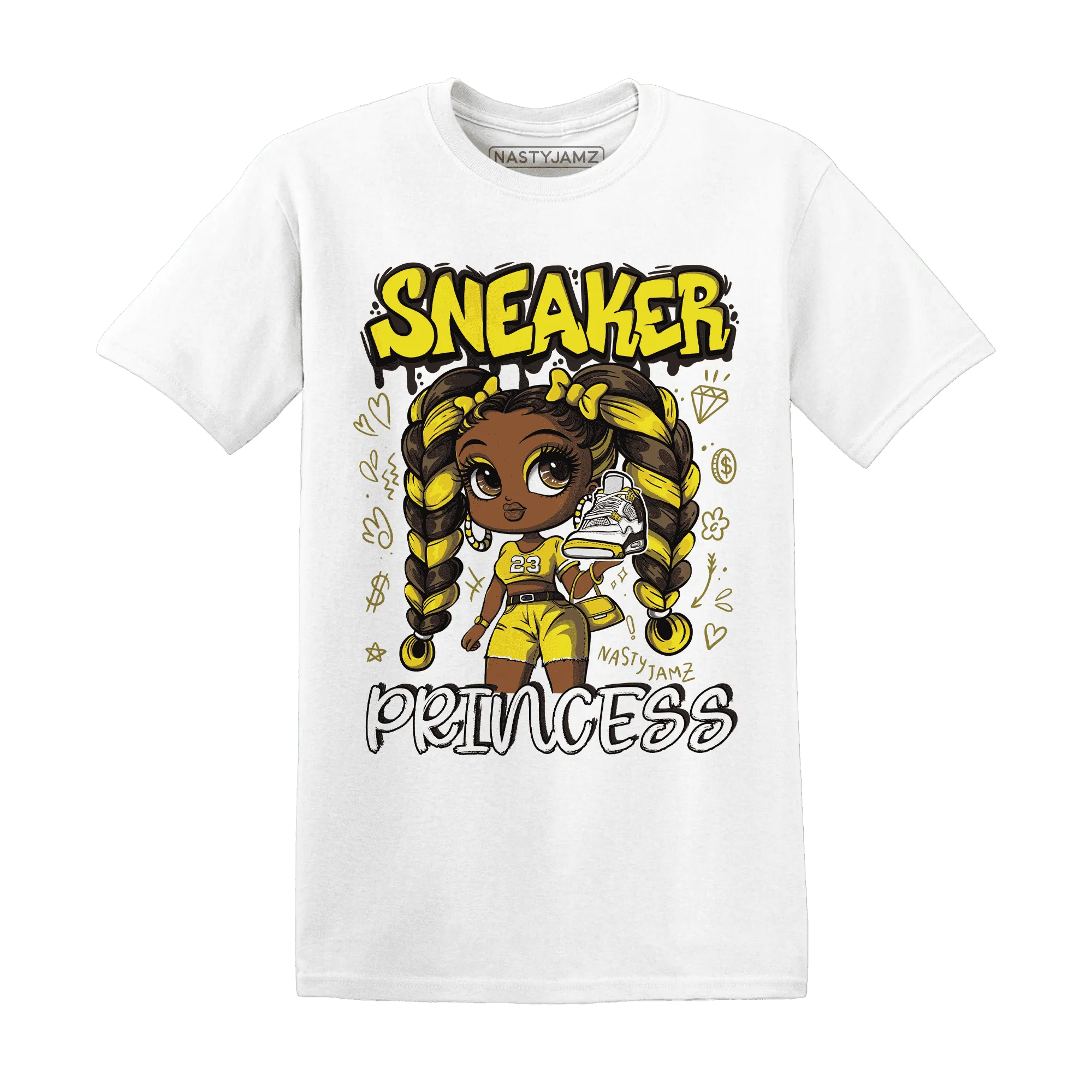 Vivid-Sulfur-4s-T-Shirt-Match-Sneaker-Princess