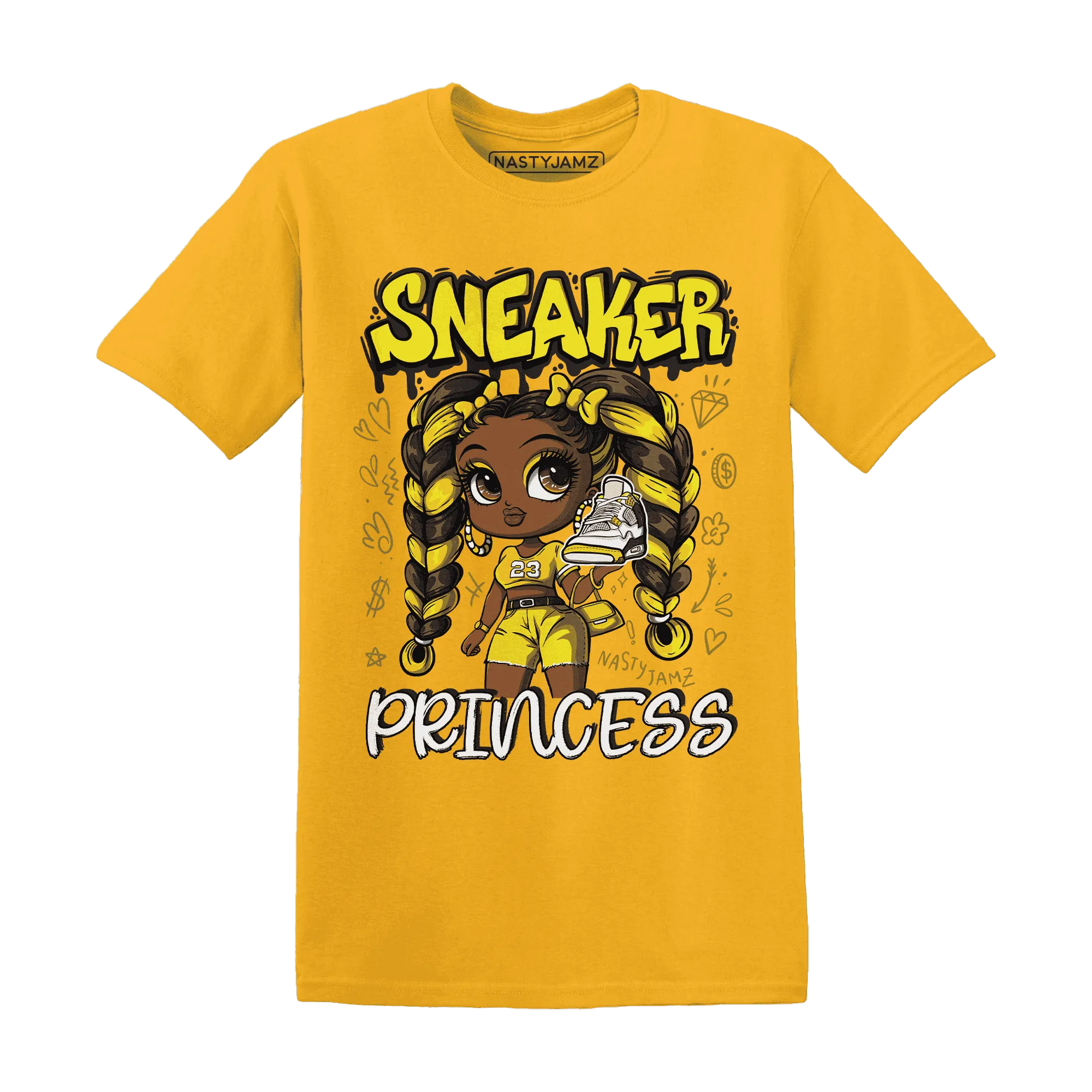 Vivid-Sulfur-4s-T-Shirt-Match-Sneaker-Princess
