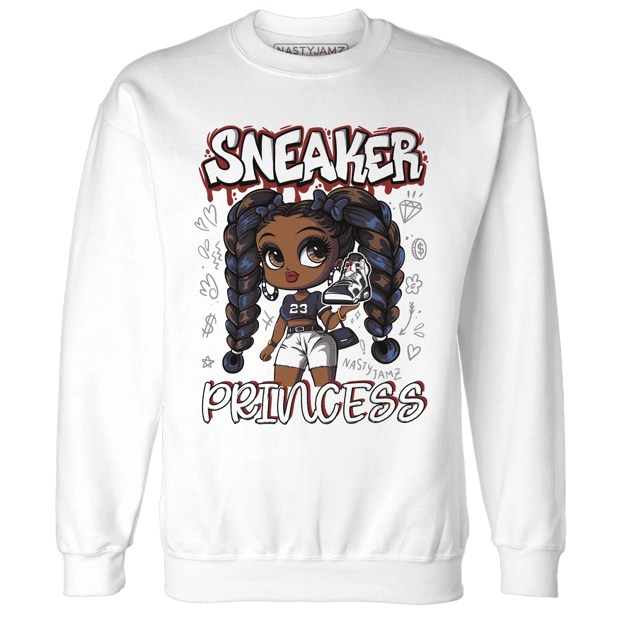 White-Navy-6s-Sweatshirt-Match-Sneaker-Princess