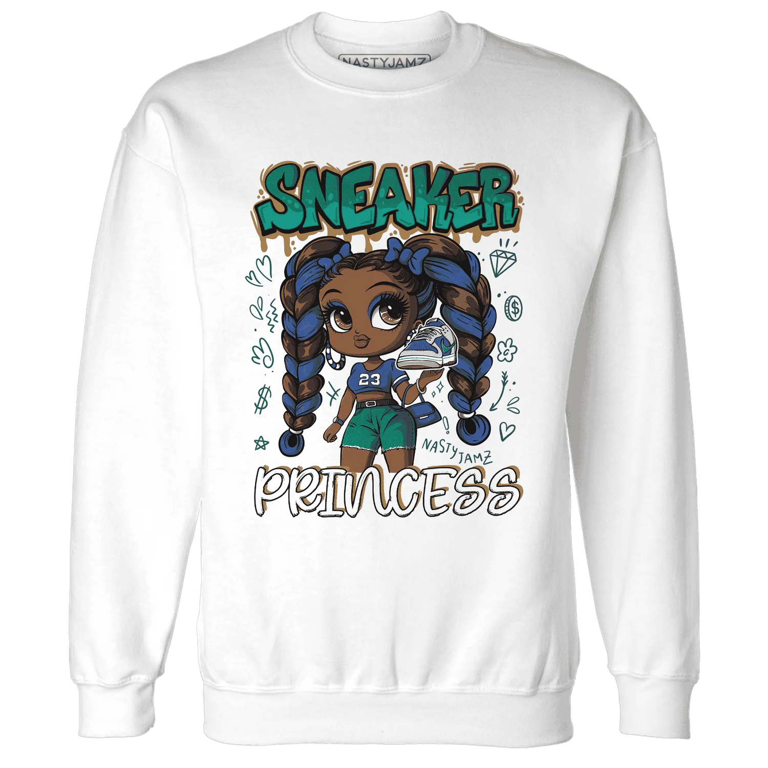Dunk-Hyper-Royal-Malachite-NastyJamz-Sweatshirt-Match-Sneaker-Princess