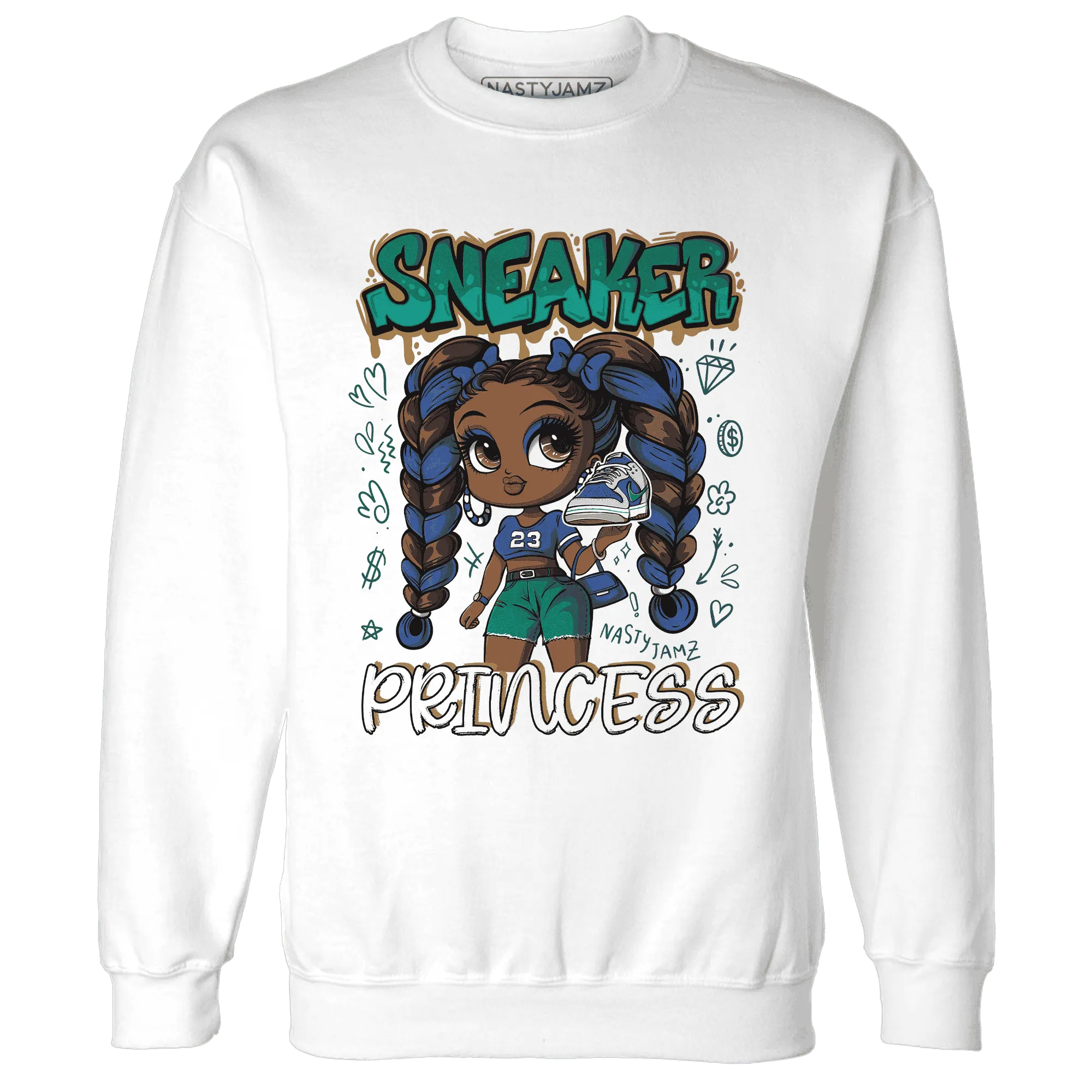 Dunk-Hyper-Royal-Malachite-NastyJamz-Sweatshirt-Match-Sneaker-Princess