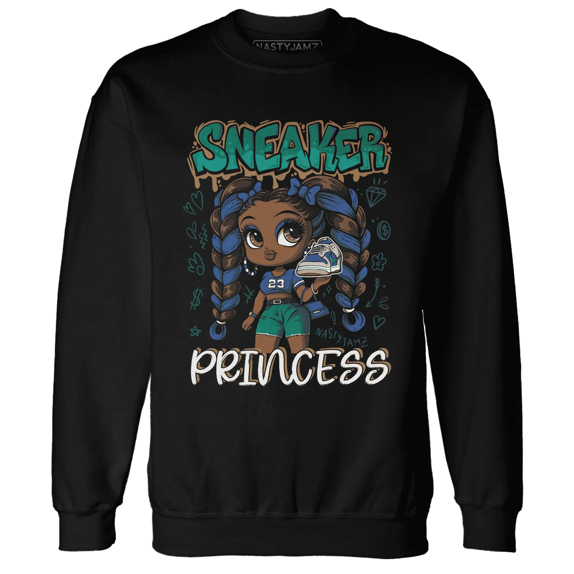 Dunk-Hyper-Royal-Malachite-NastyJamz-Sweatshirt-Match-Sneaker-Princess
