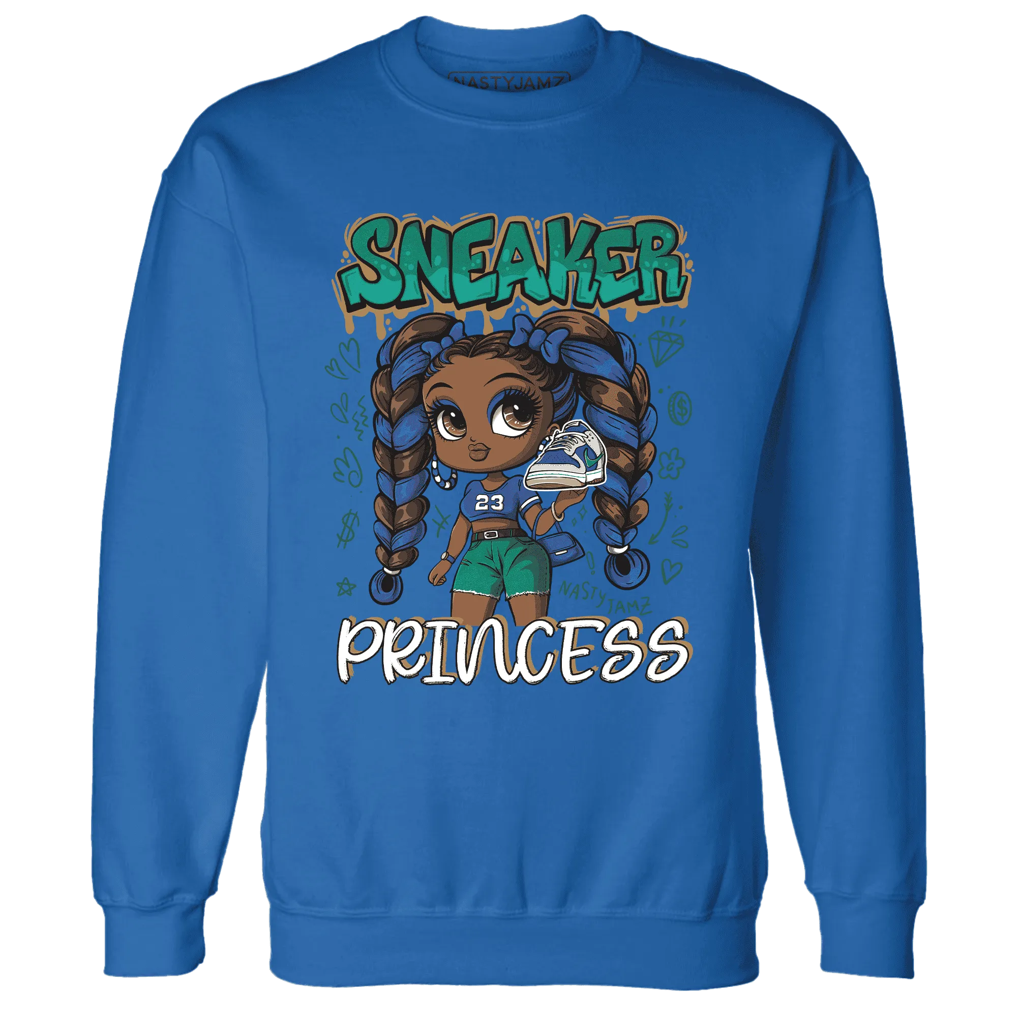 Dunk-Hyper-Royal-Malachite-NastyJamz-Sweatshirt-Match-Sneaker-Princess