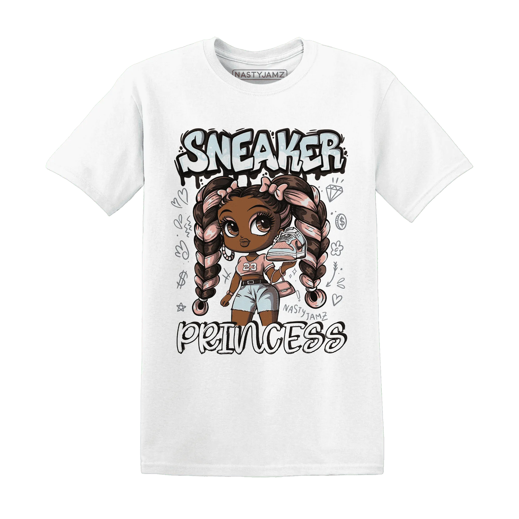 Dunk-Low-Glacier-Blue-Arctic-Orange-NastyJamz-T-Shirt-Match-Sneaker-Princess