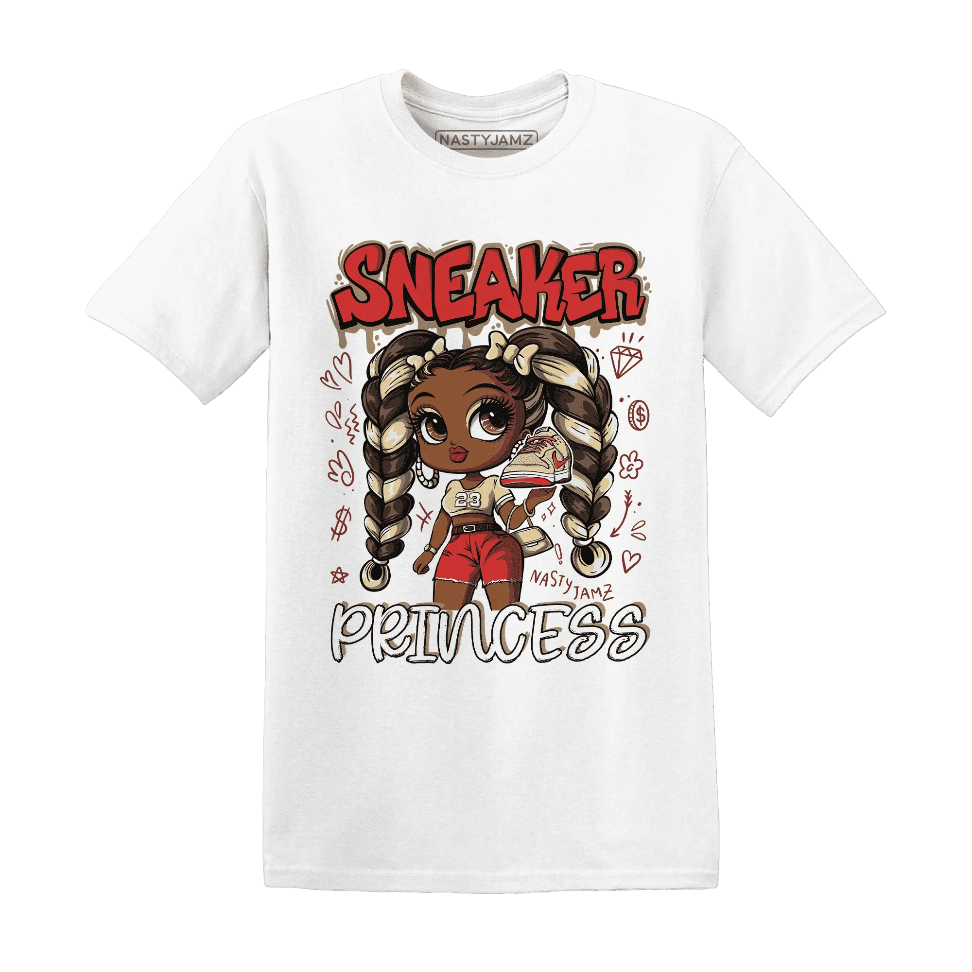 Dunk-Strawberry-Waffle-NastyJamz-T-Shirt-Match-Sneaker-Princess