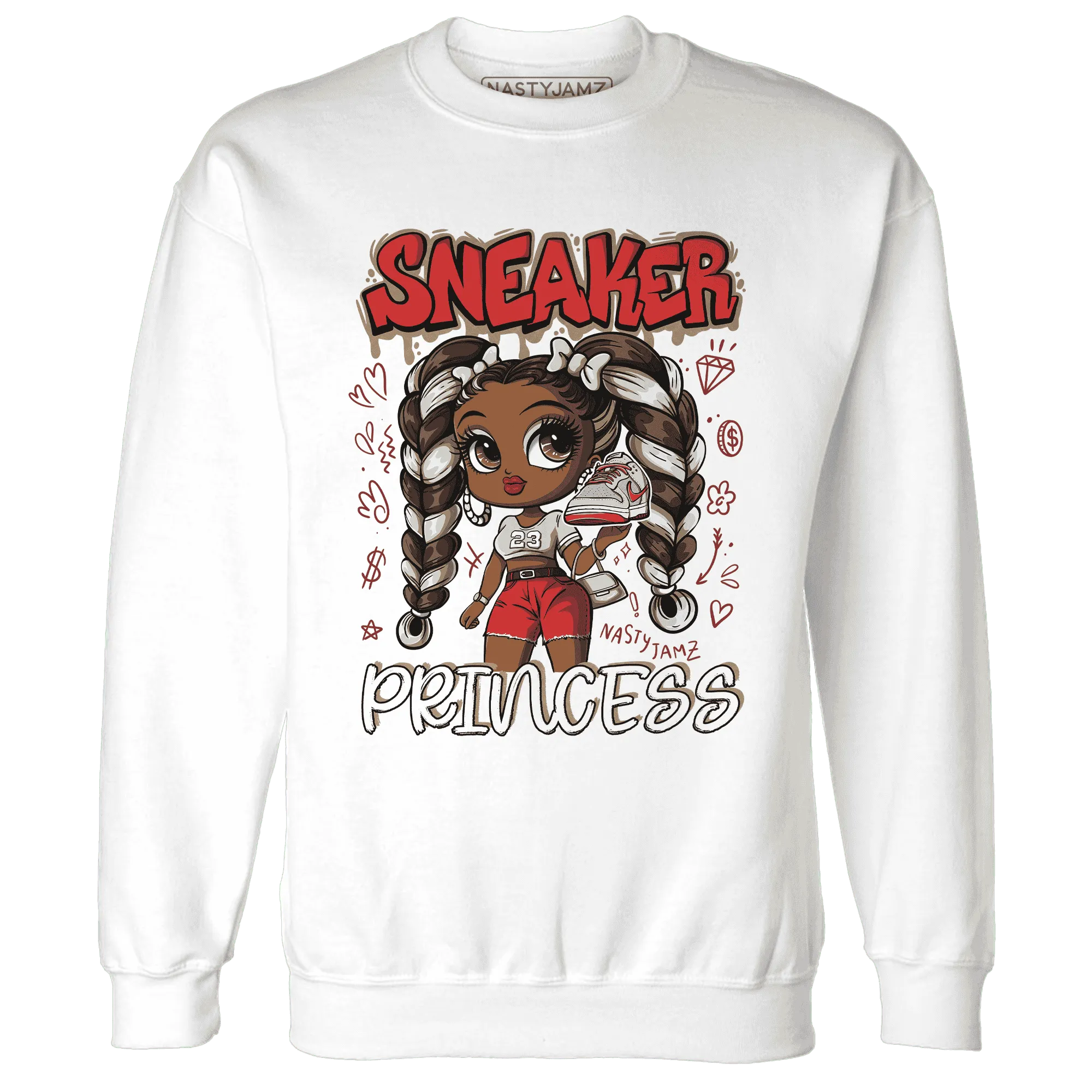 Dunk-Strawberry-Waffle-NastyJamz-Sweatshirt-Match-Sneaker-Princess