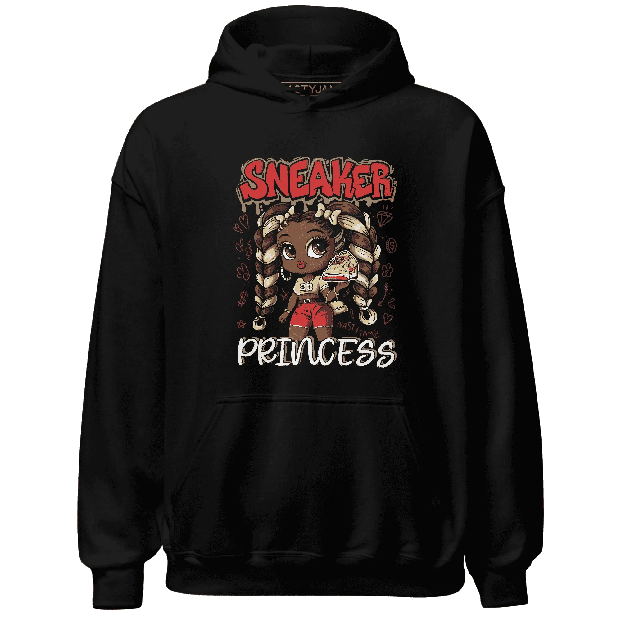 Dunk-Strawberry-Waffle-NastyJamz-Hoodie-Match-Sneaker-Princess