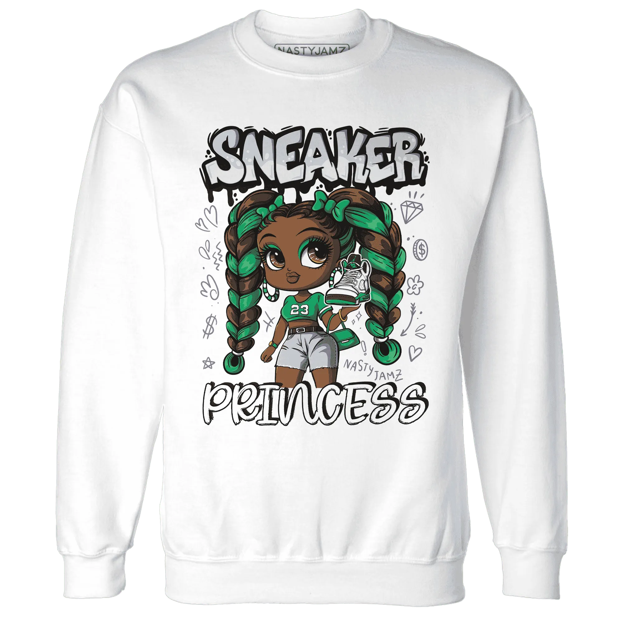 Lucky-Green-5s-Sweatshirt-Match-Sneaker-Princess